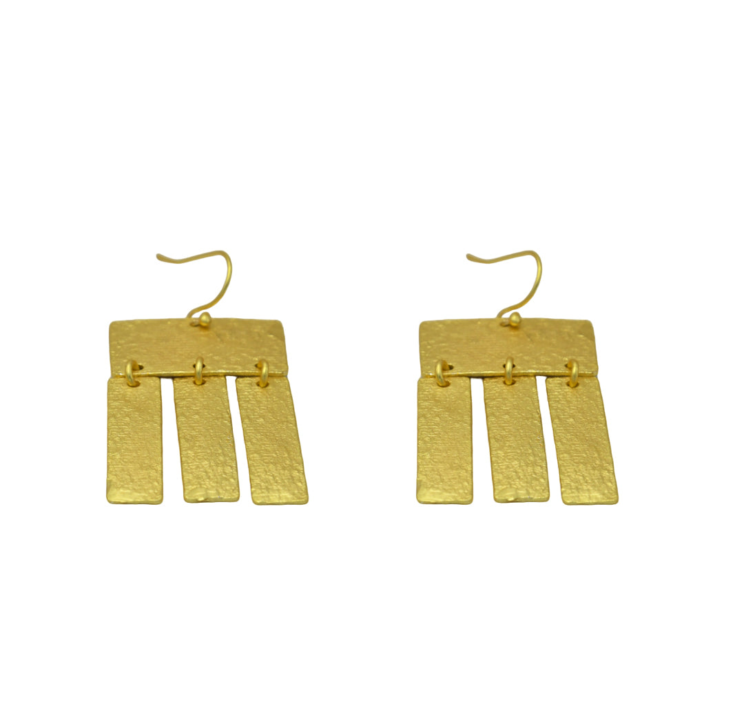 Jellyfish Drop Flash Gold Plated Dangle Earrings