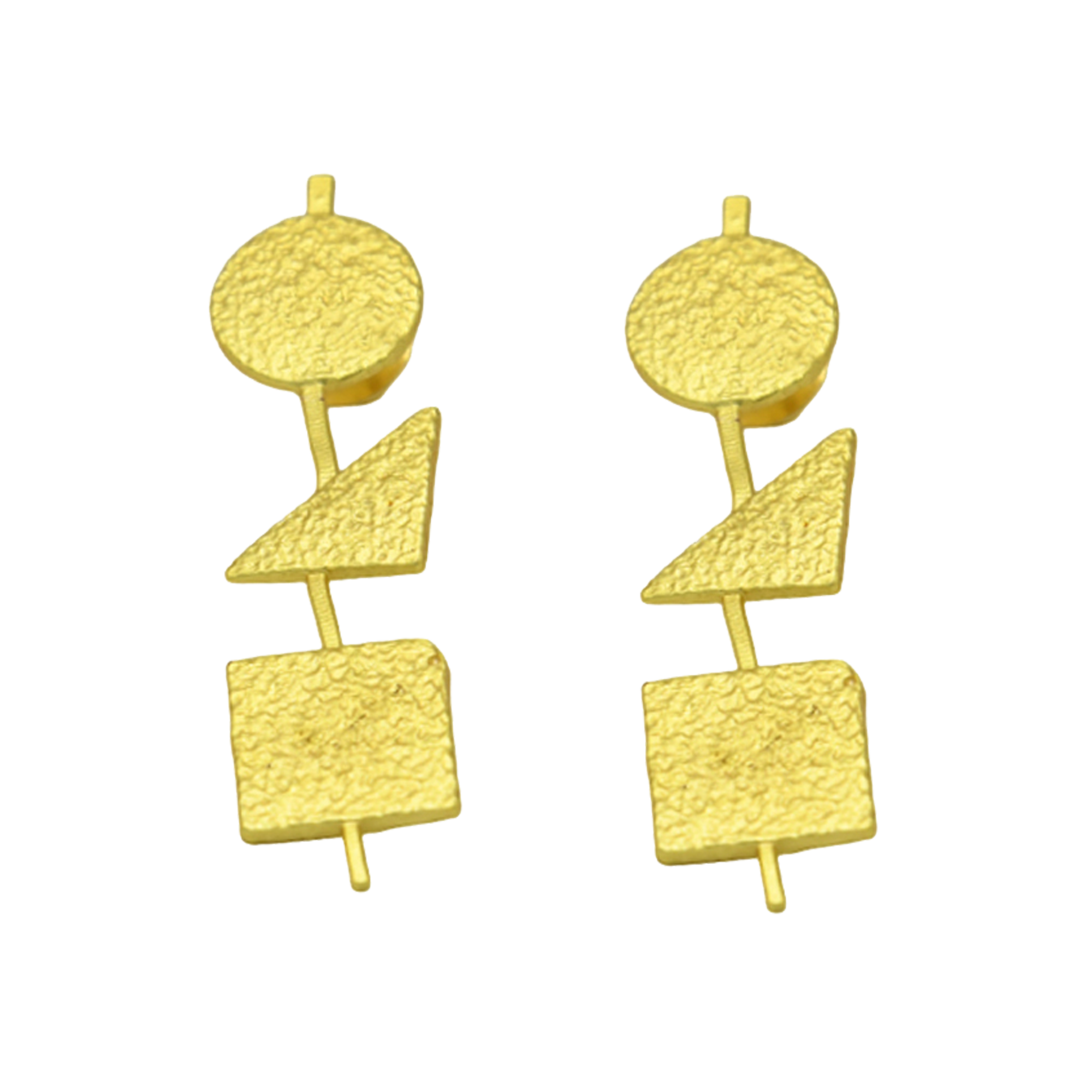 Geometrical Dangler Stud Earring