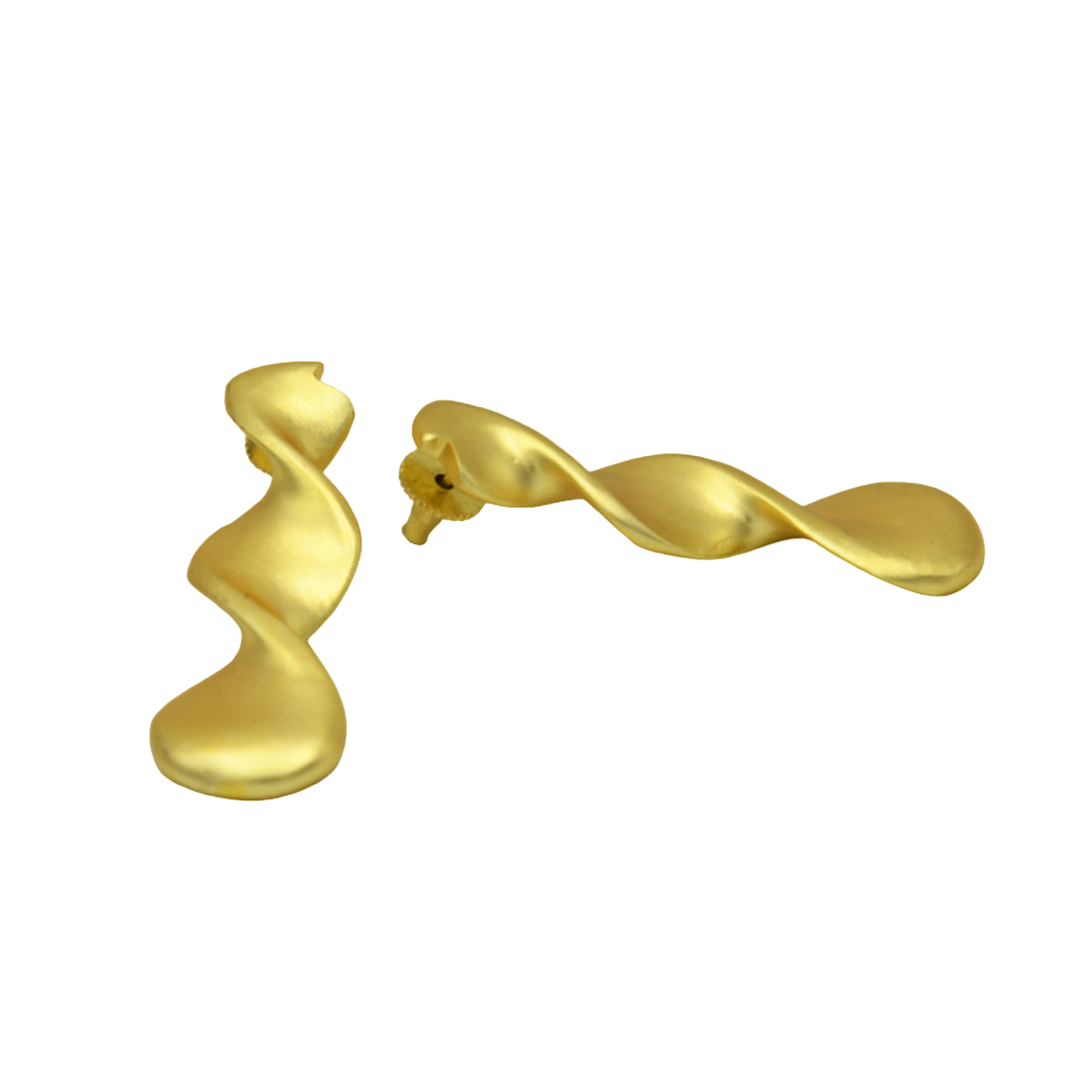 Twisted Brass Gold Plated Dangler Earring