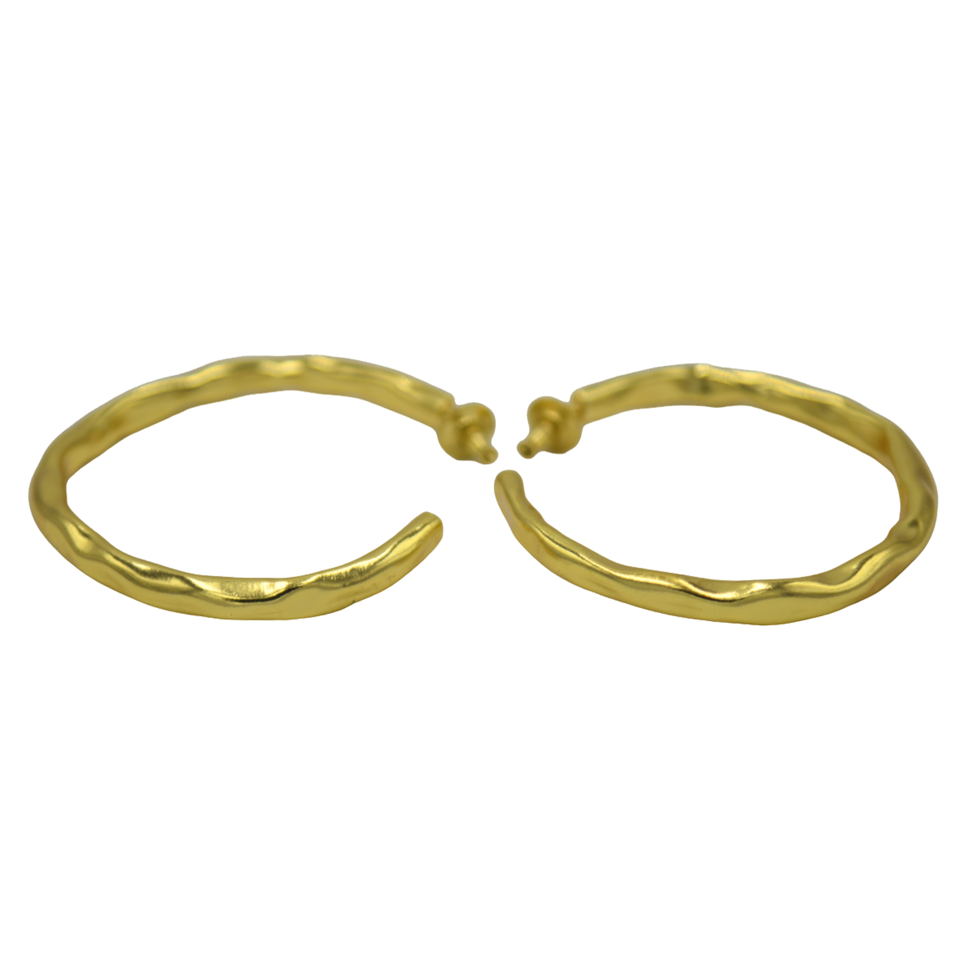 Uneven Textured Big Hoop Earring