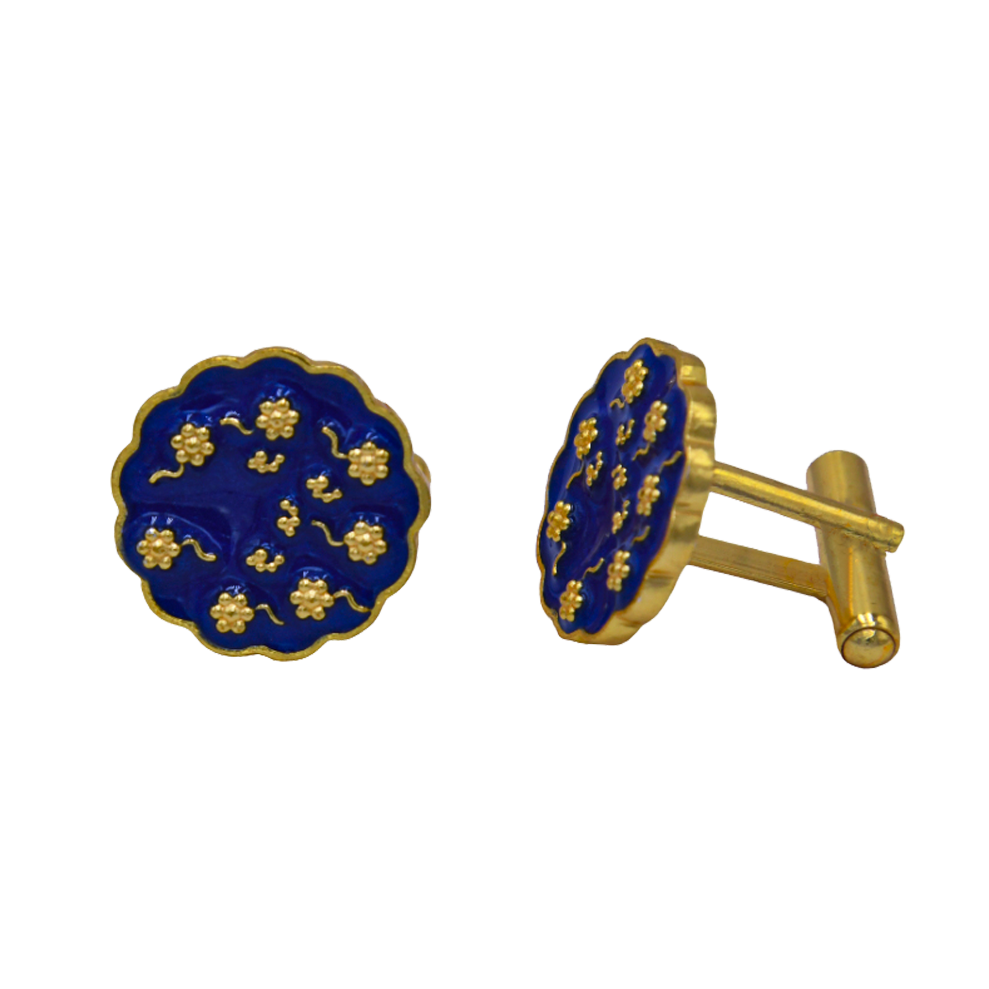 Flower Enameling Cufflinks
