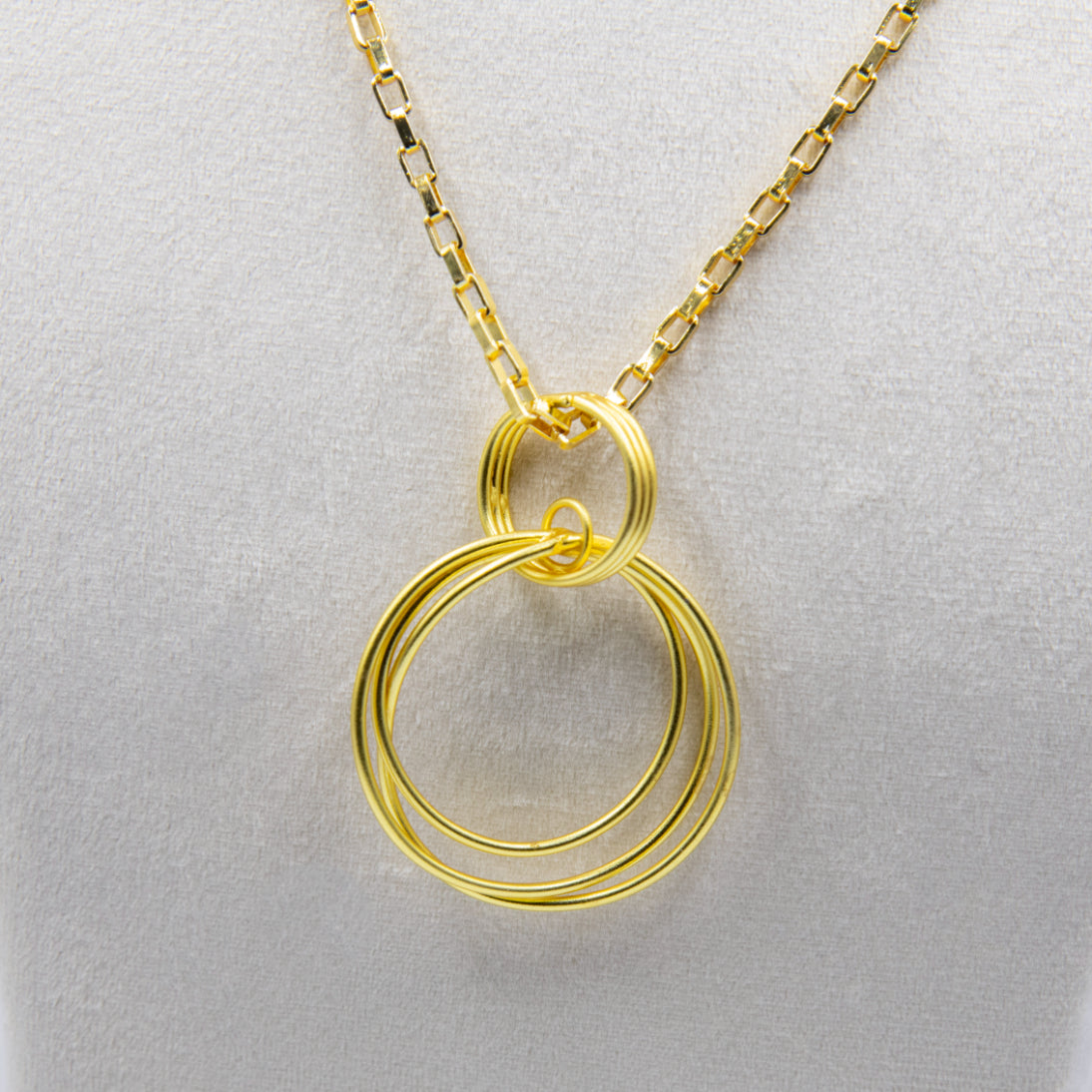 Tri Swirl Wire Brass Pendant