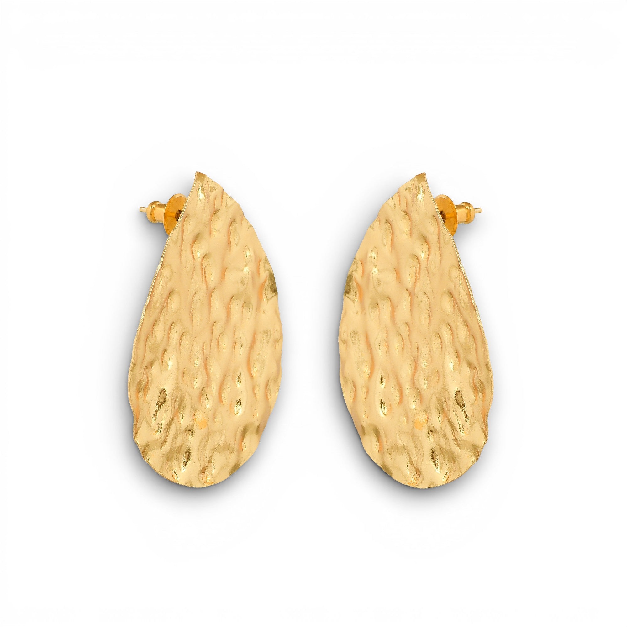 Brass Flash Gold Plating Tempest Stud Earring