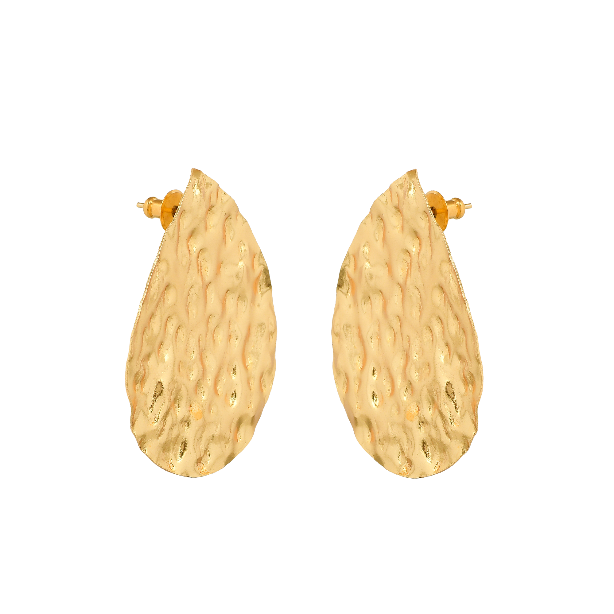 Brass Tempest Stud Earring