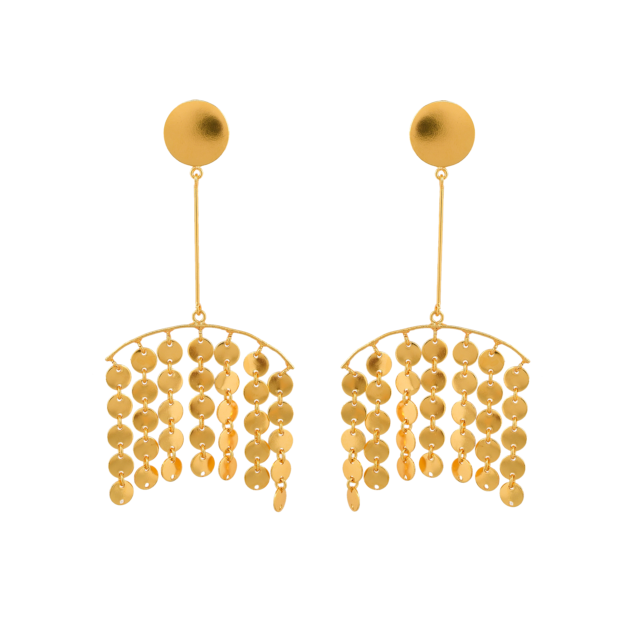Brass Hanger Stud Earring
