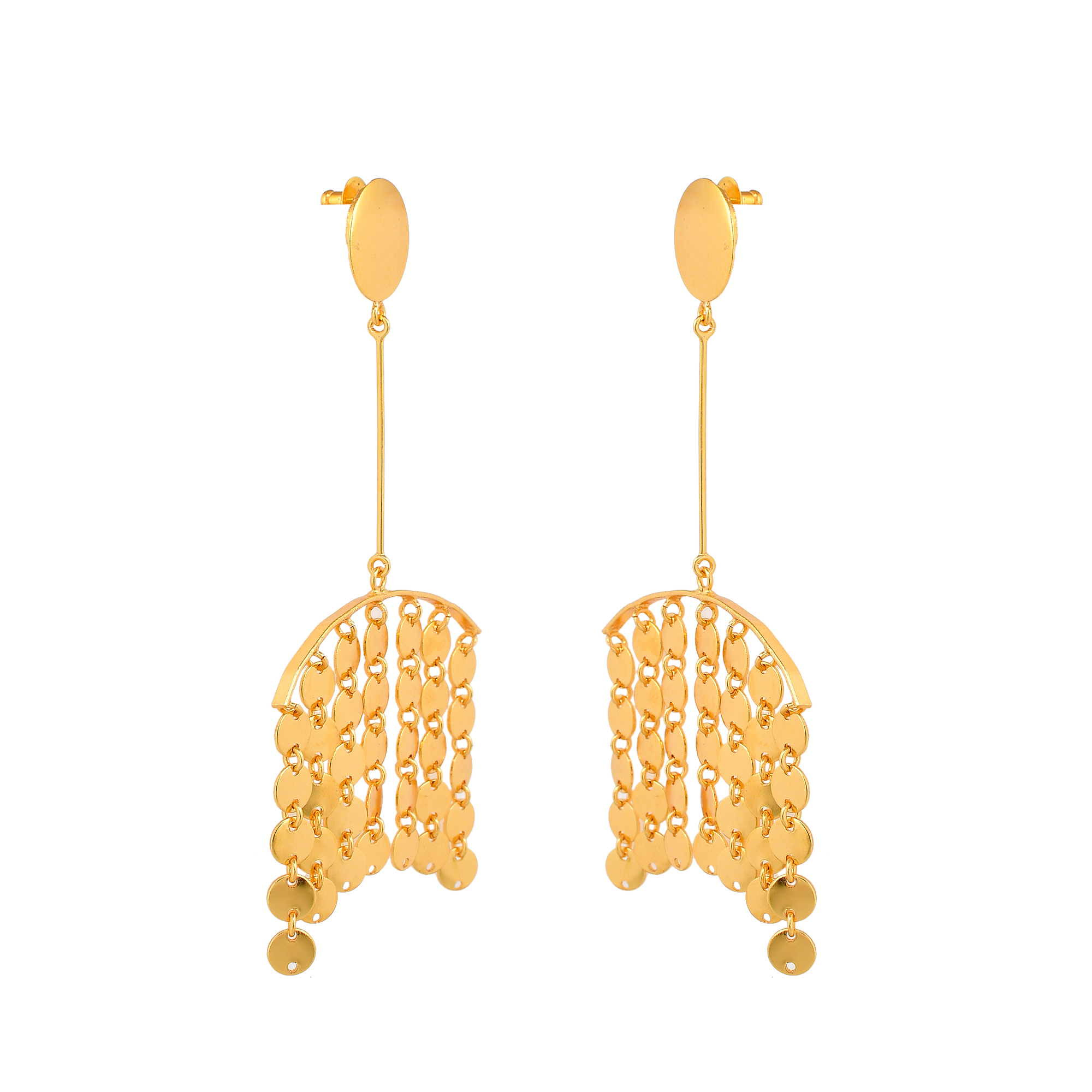 Brass Hanger Stud Earring