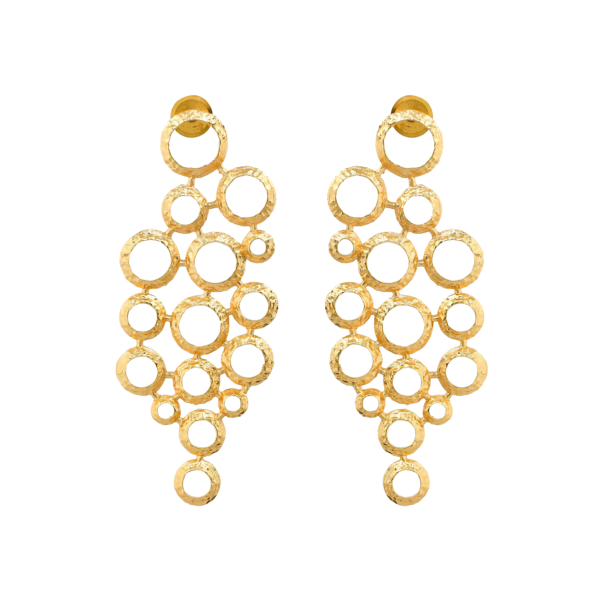 Unique Brass Designer Stud Earring