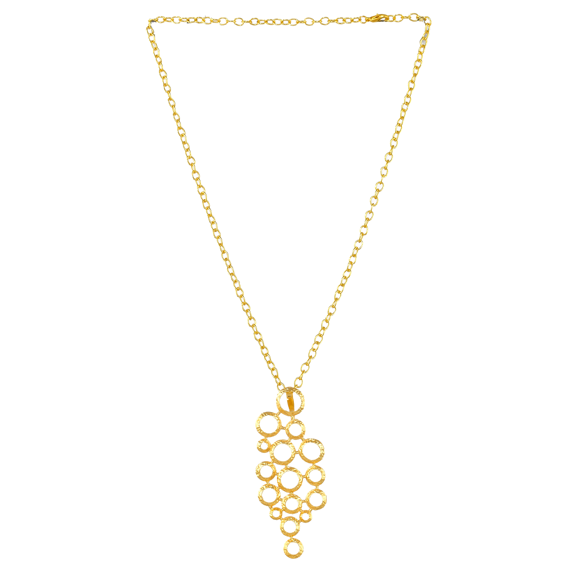 Brass Flash Gold Plating Hoops Necklace Fashion jewelry