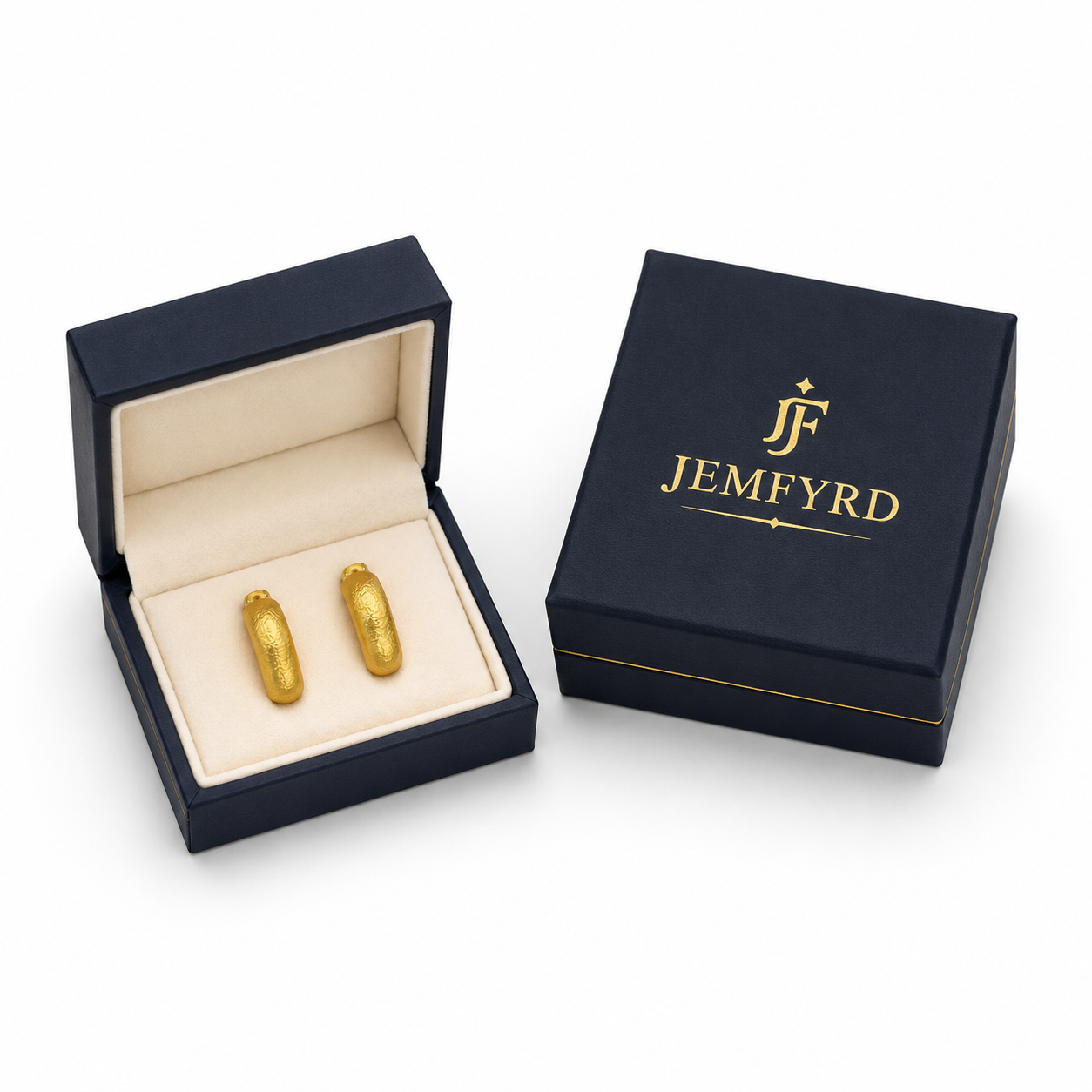 Texture Sandy Hoop Flash Gold Plated Stud Earring