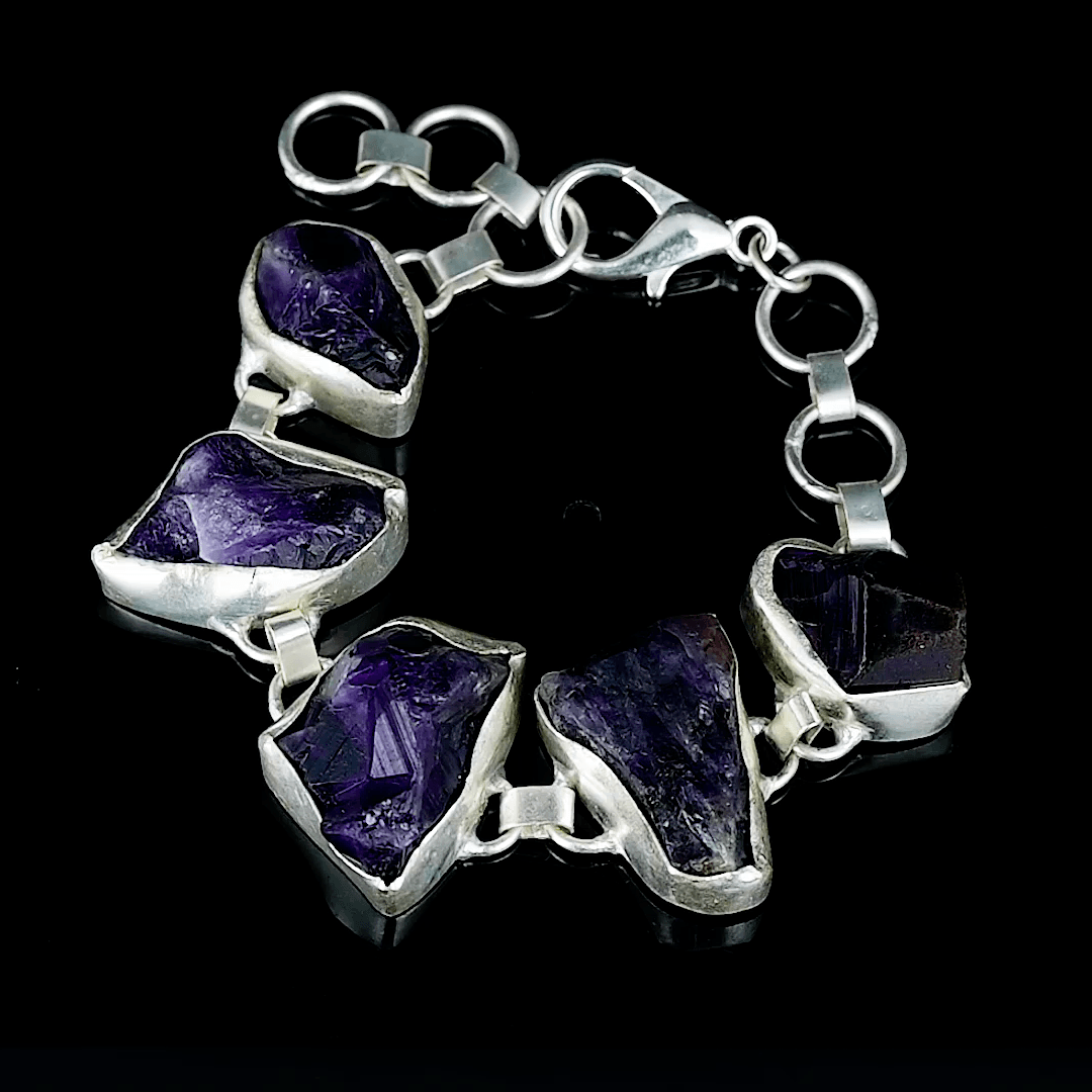 Amethyst Rough Gemstone Bracelet