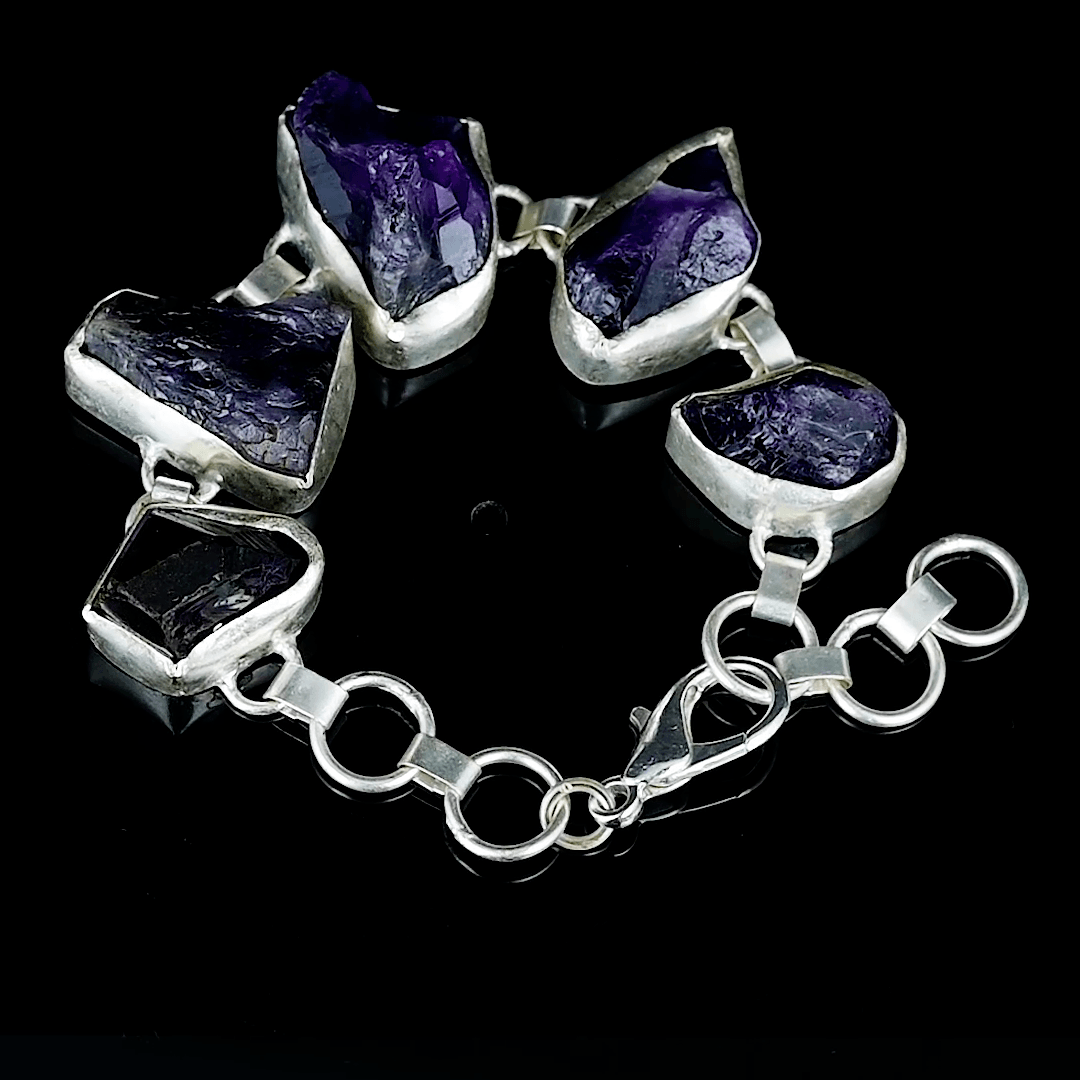 Amethyst Rough Gemstone Bracelet