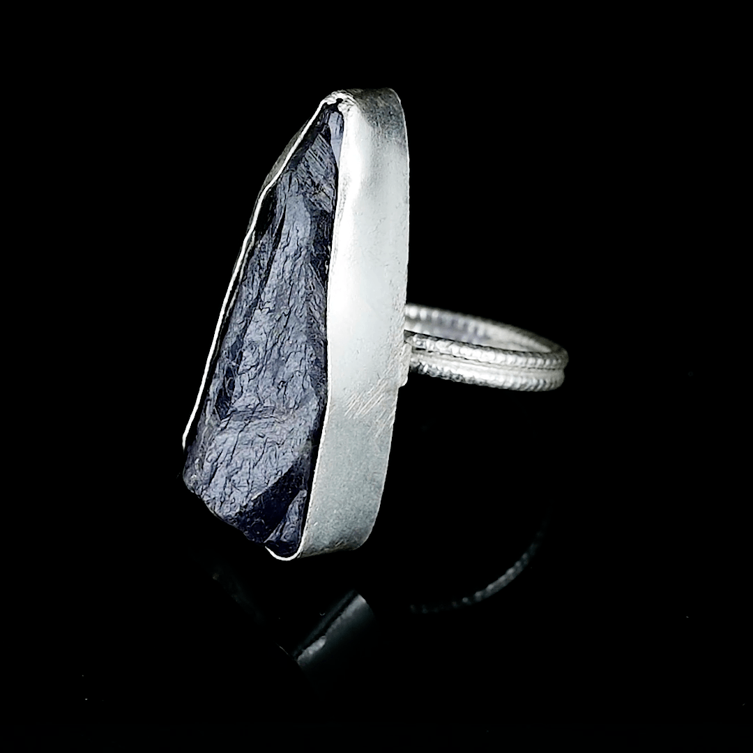 Amethyst Rough Gemstone Ring