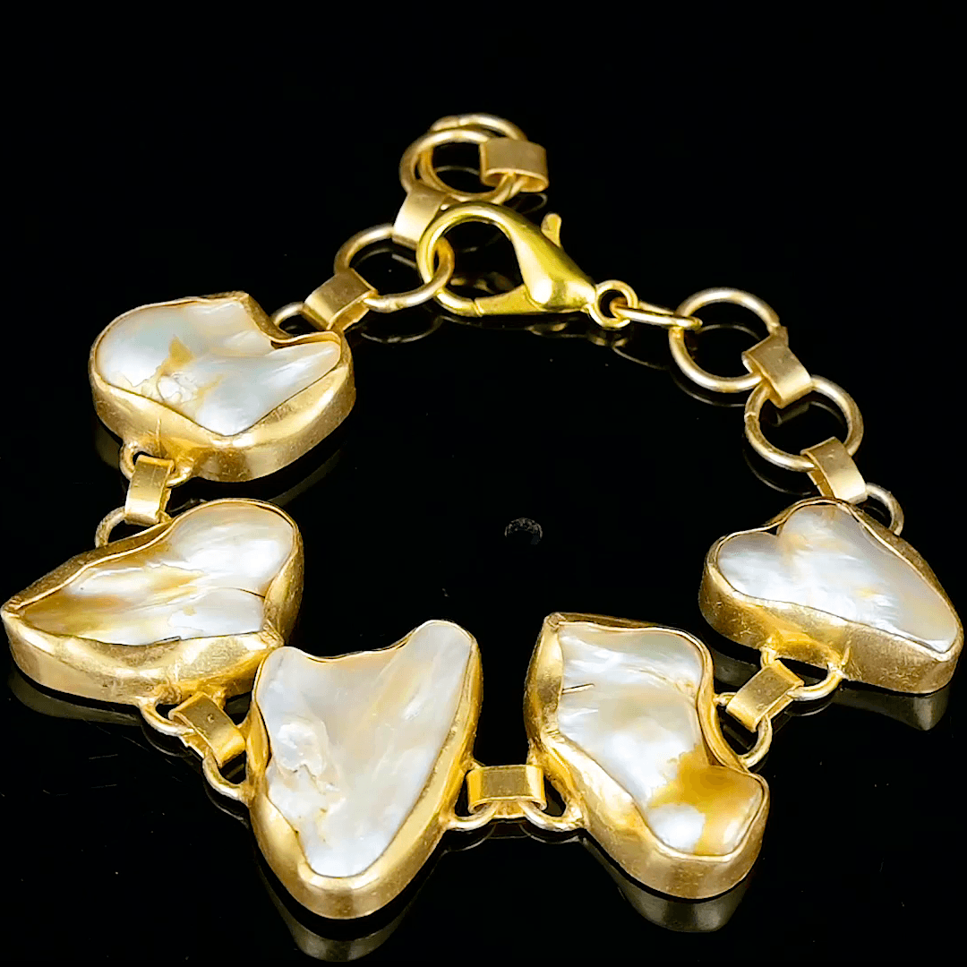 Baroque Pearl Rough Gemstone Bracelet