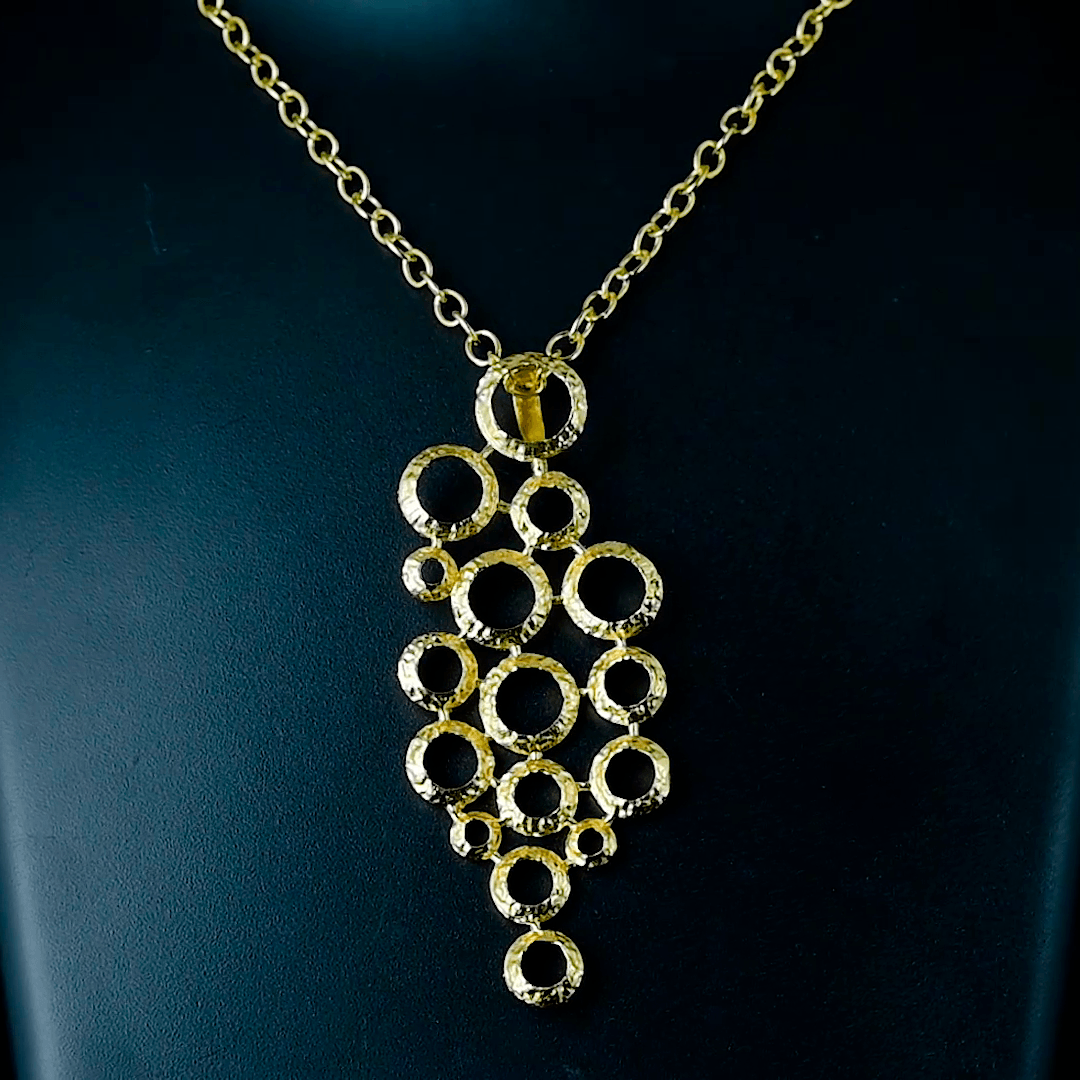 Brass Flash Gold Plating Hoops Necklace Fashion jewelry