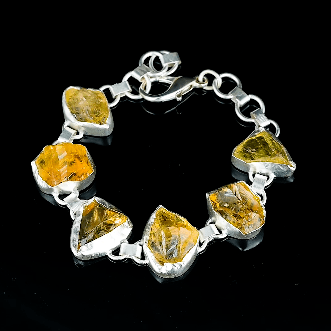 Citrine Rough Gemstone Bracelet
