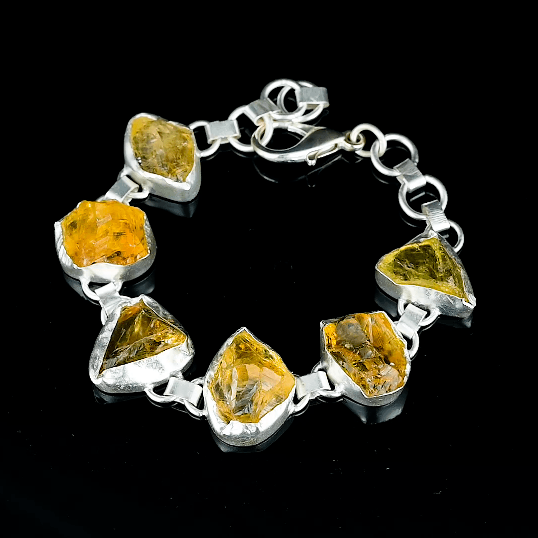 Citrine Rough Gemstone Bracelet