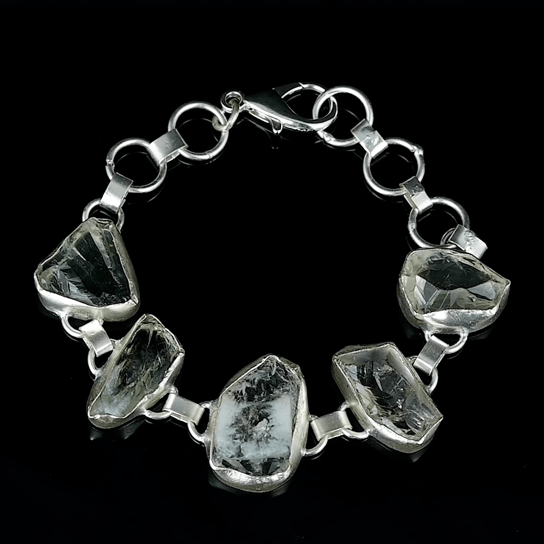 Crystal Quartz Rough Gemstone Bracelet