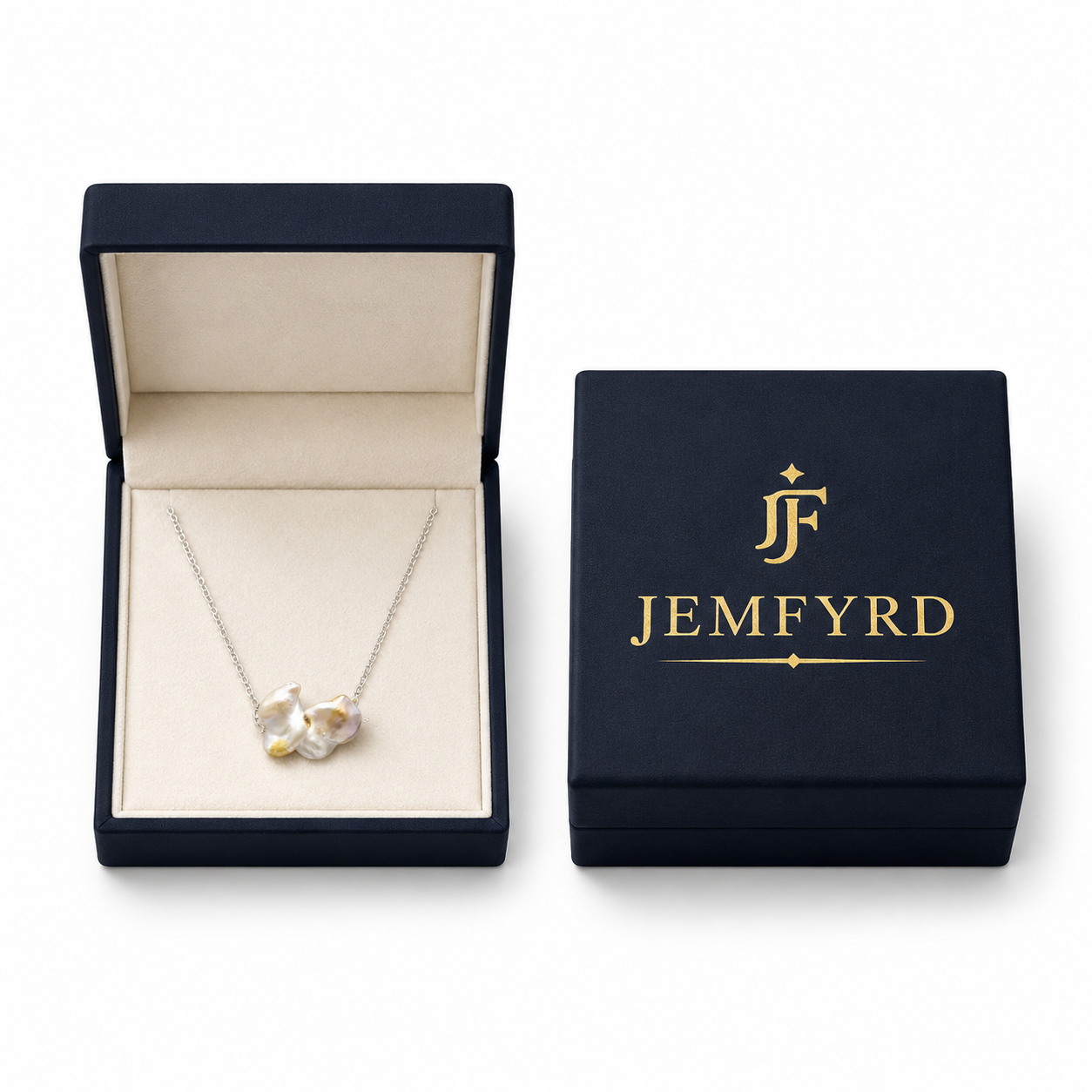 Natural Uneven Mabe Pearl Silver Plated Chain Pendant