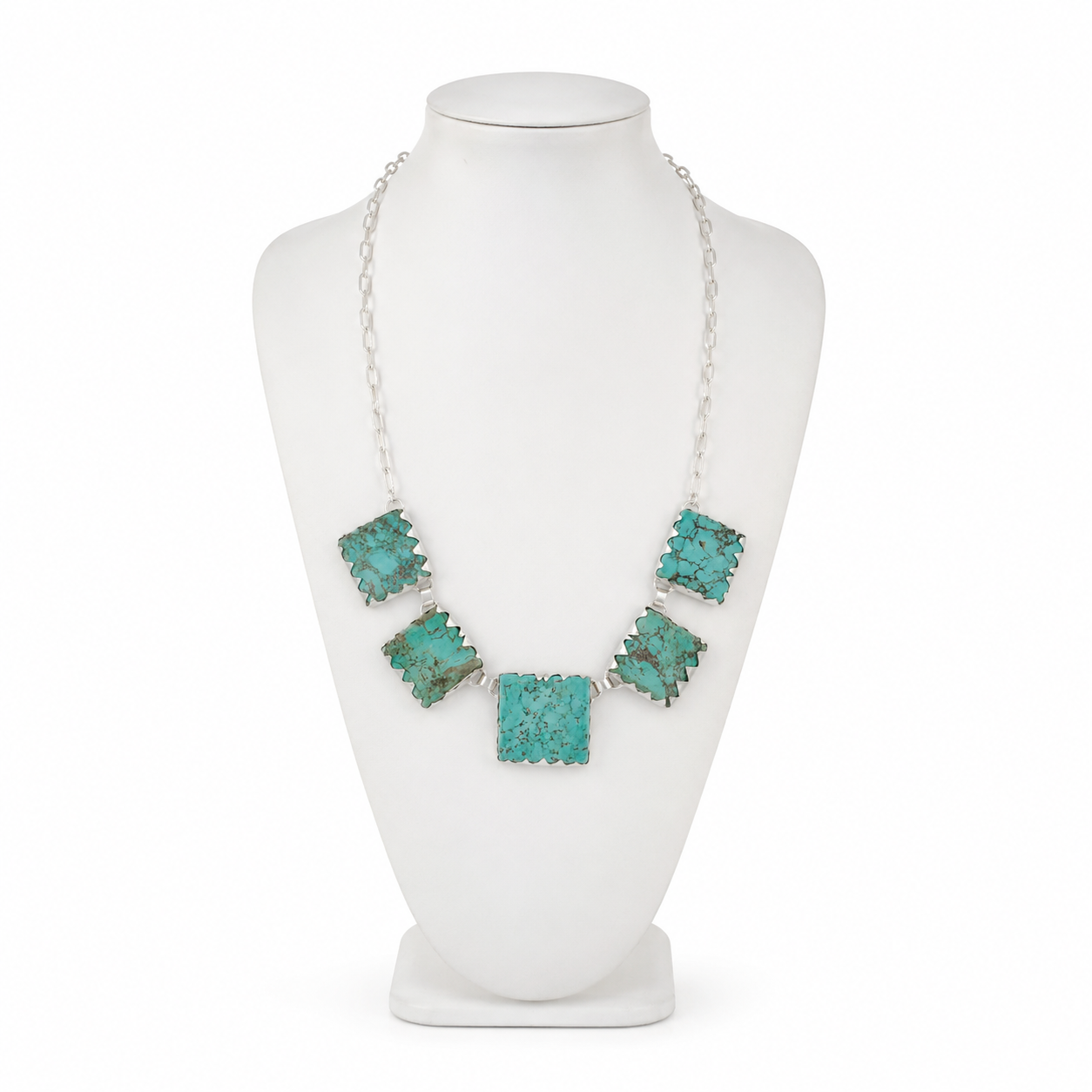 Turquoise Rough Gemstone Necklace