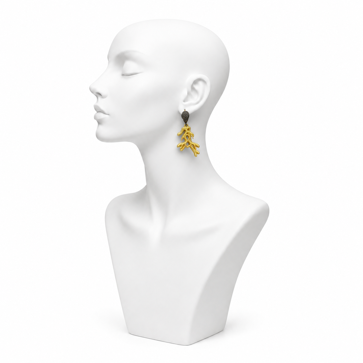Tree Branch Gold Plated Earring