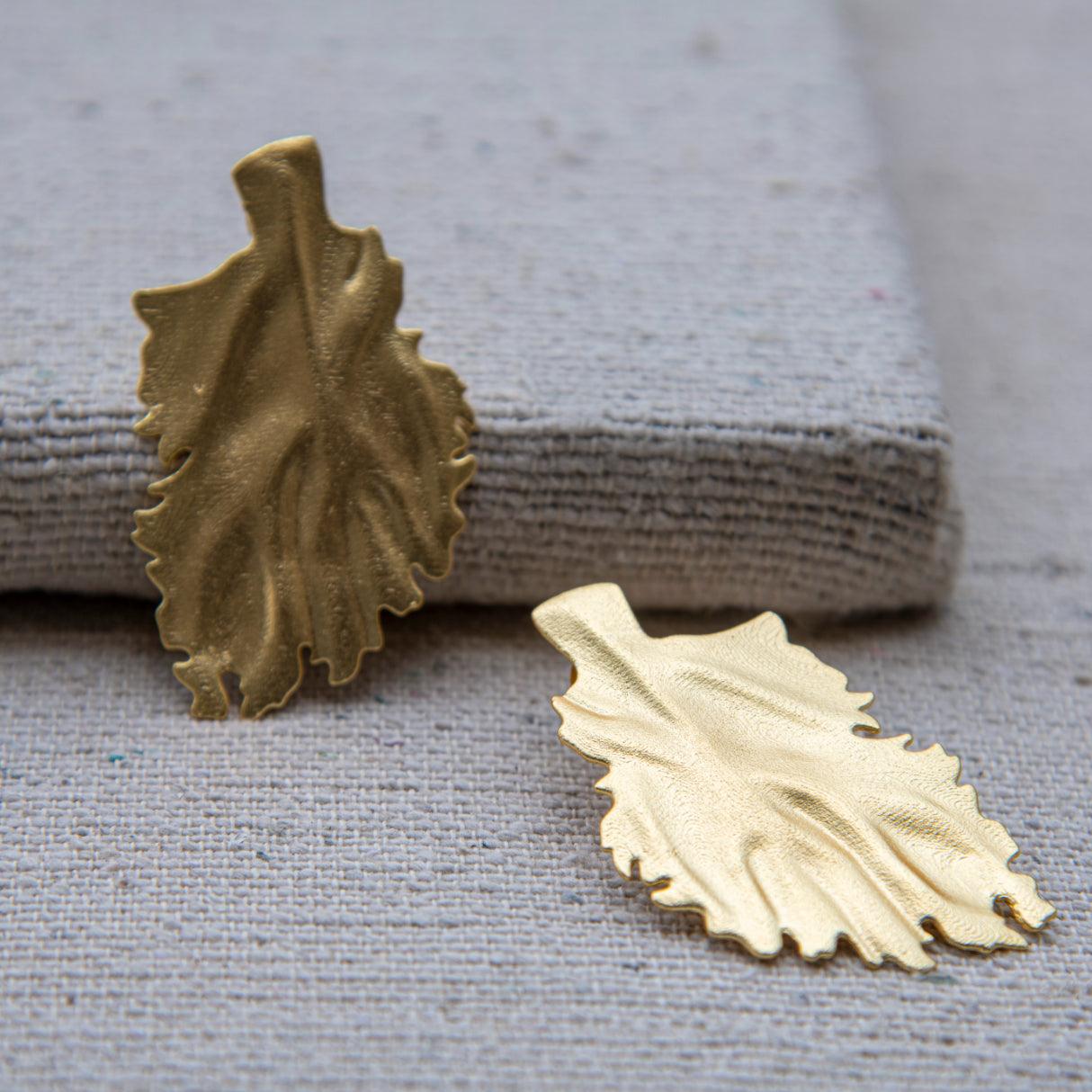 Golden Leaf Stud Earring