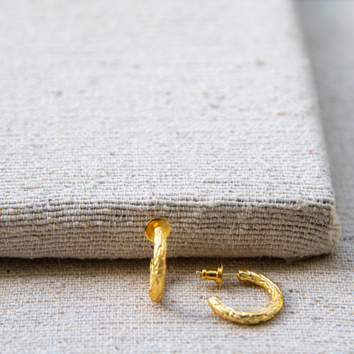Irregular Gold Plated Hoop Earring