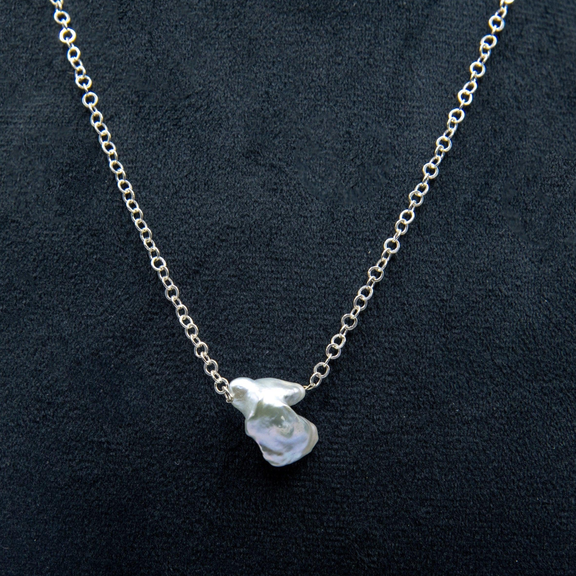 Mabe Pearl Silver Plated Chain Pendant