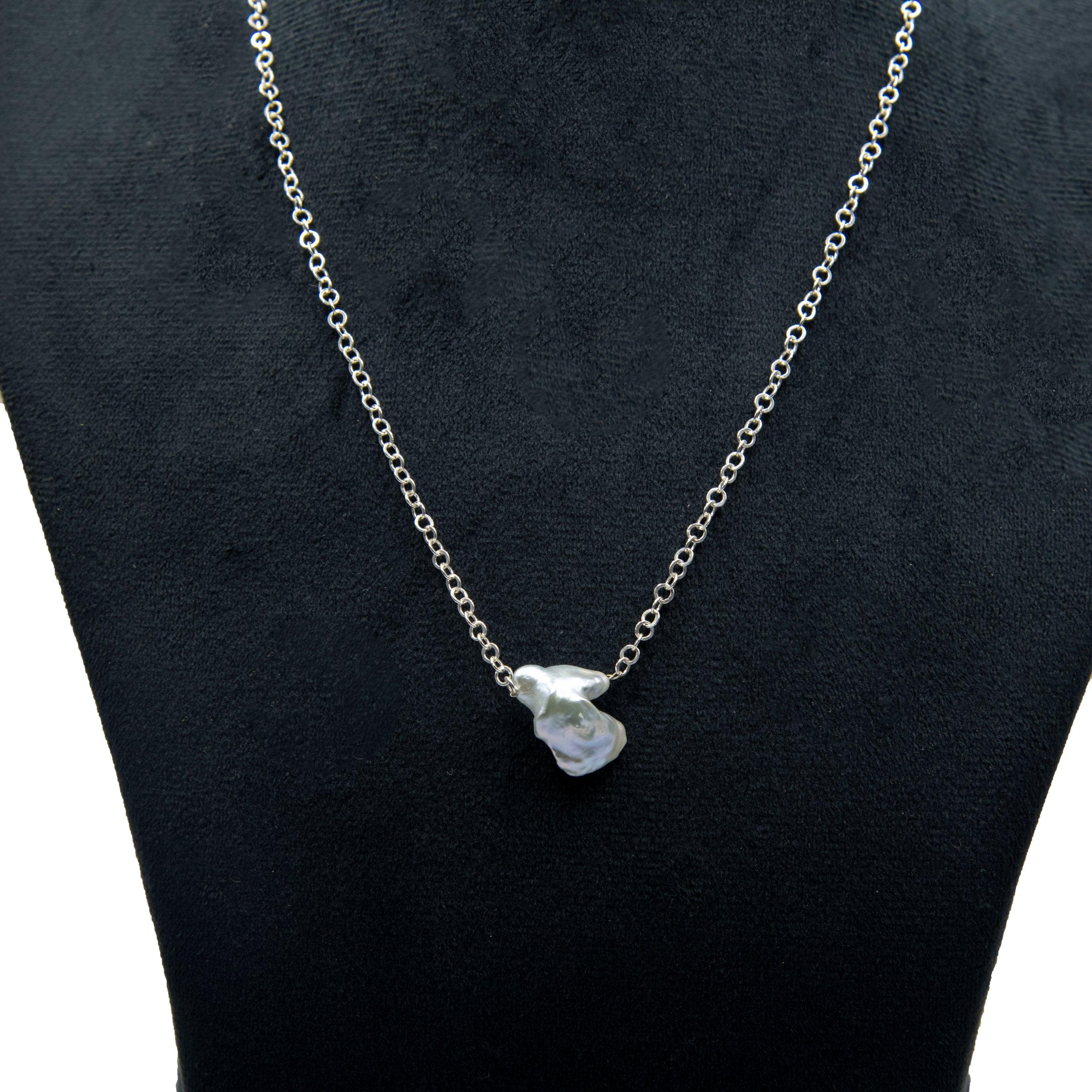 Mabe Pearl Silver Plated Chain Pendant