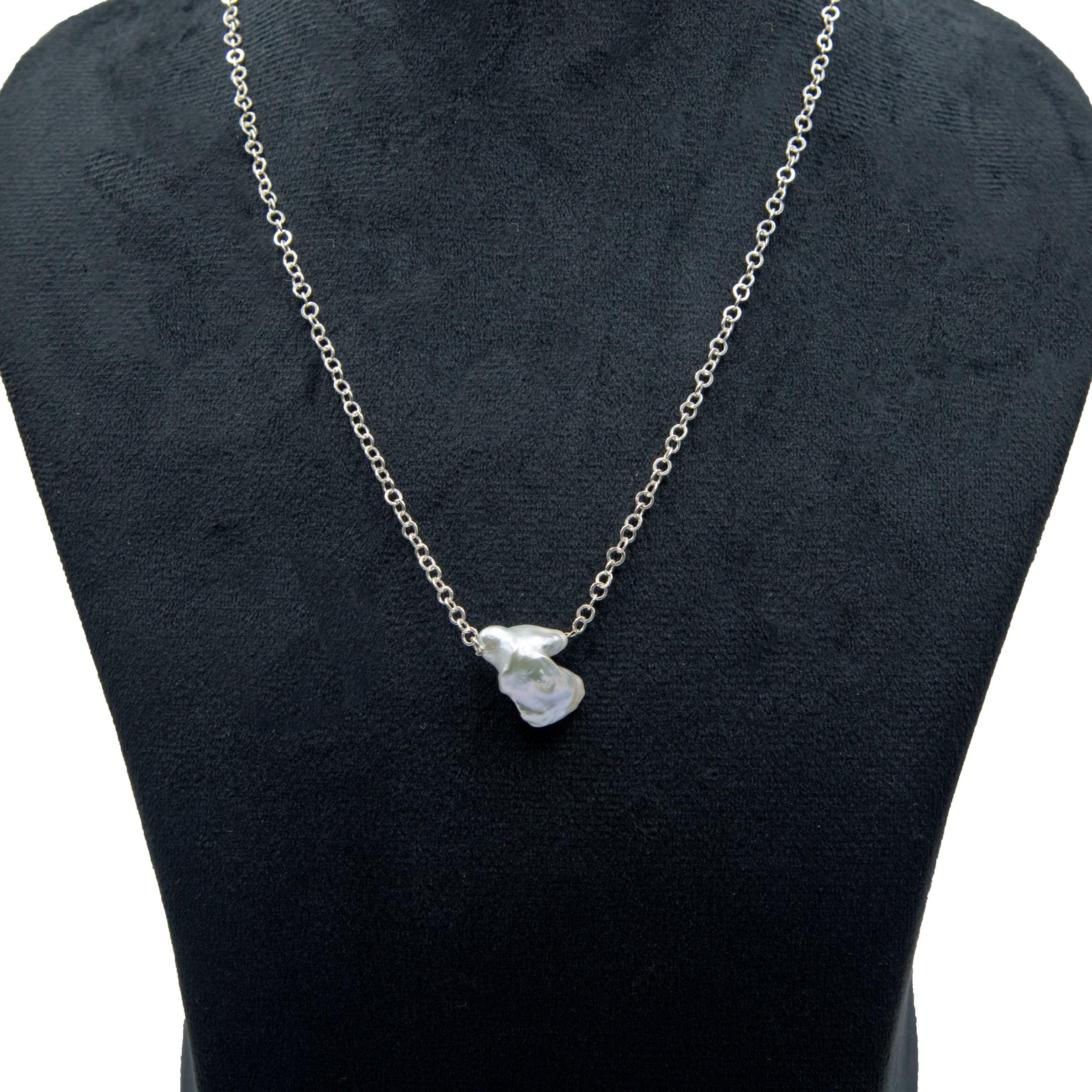 Mabe Pearl Silver Plated Chain Pendant