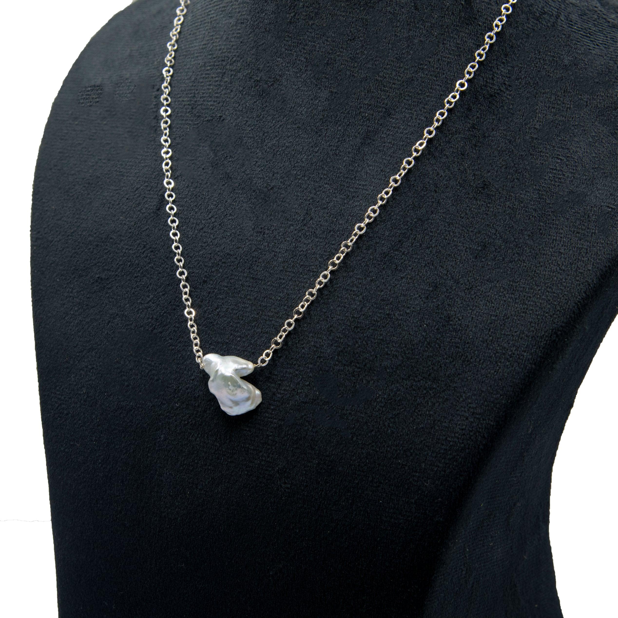 Mabe Pearl Silver Plated Chain Pendant