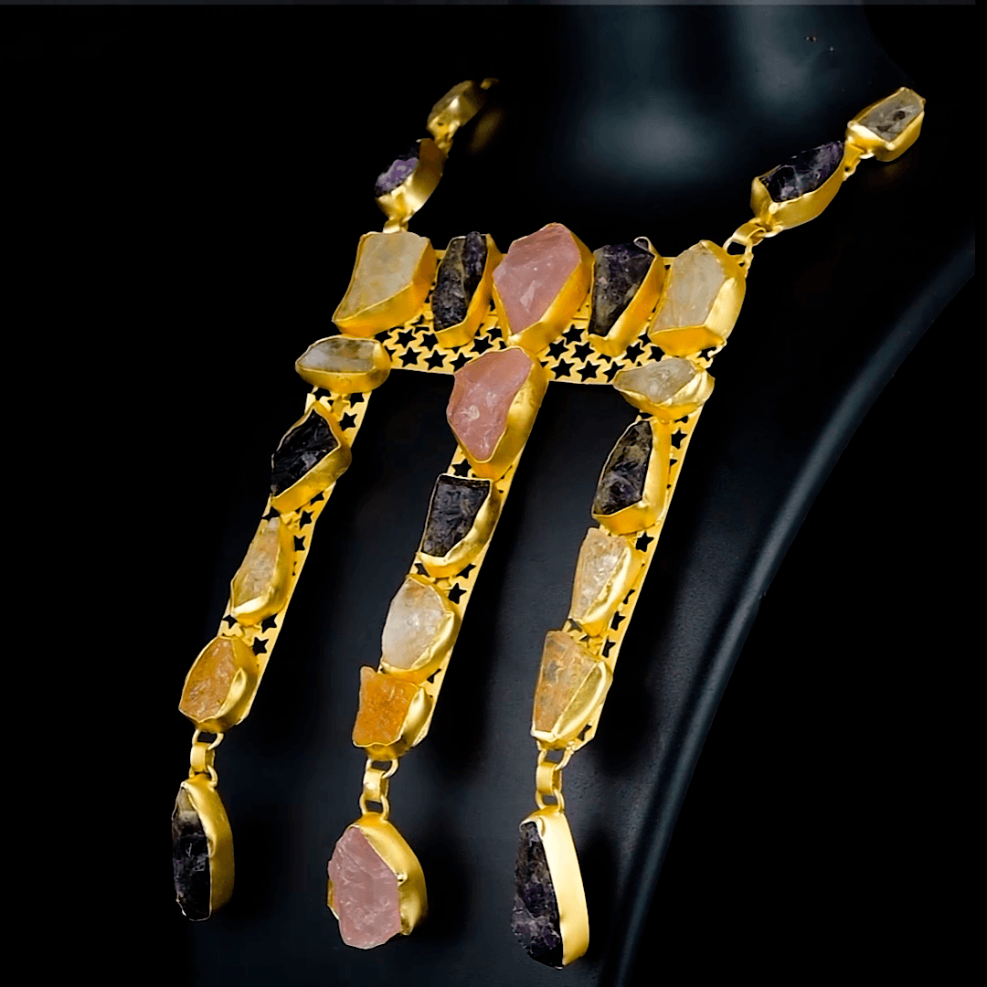 Natural Gemstone Necklace Fashion jewelry