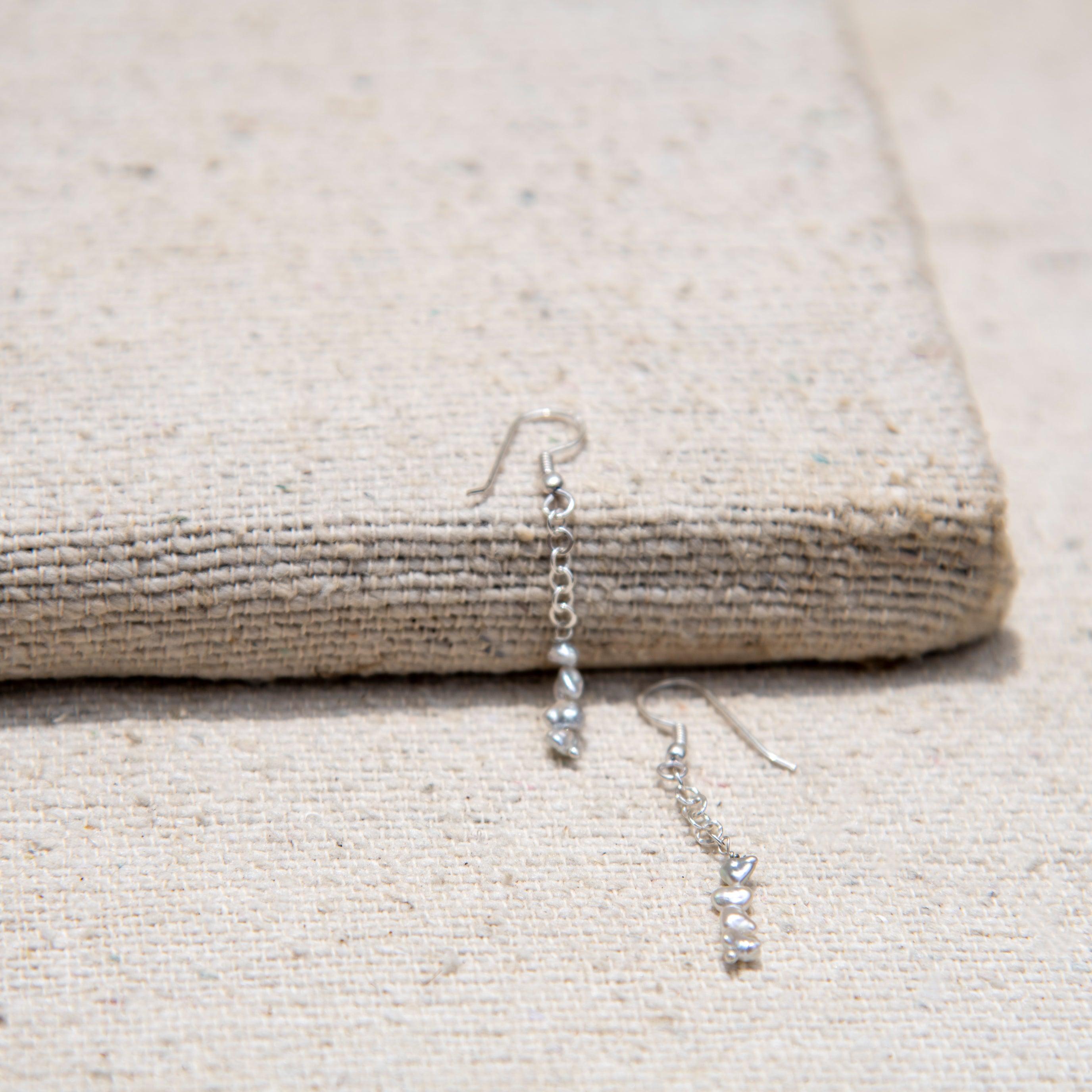 Pearl Dangler Silver Plated Hook Earring