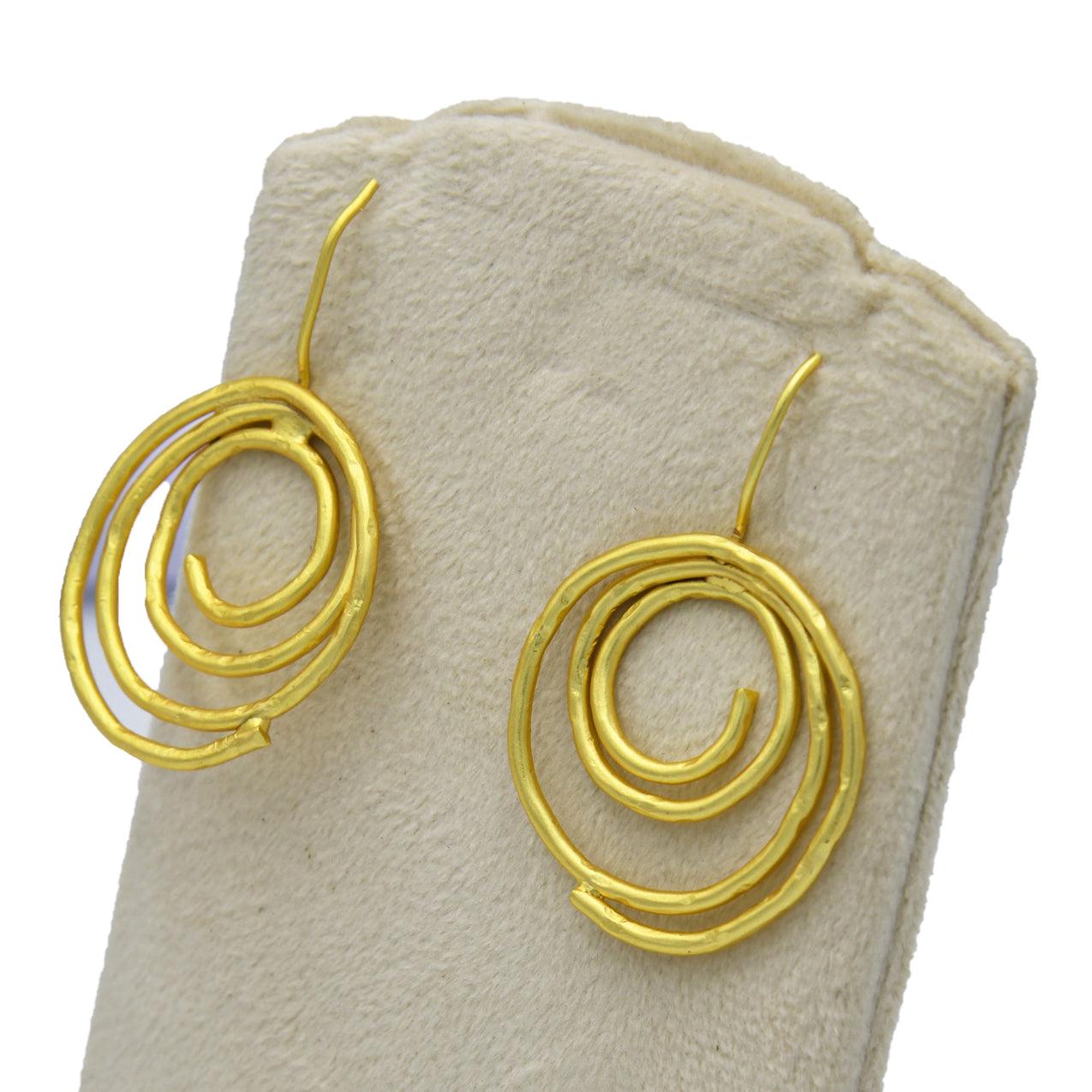 Swirl Gold Plated Dangle Earring