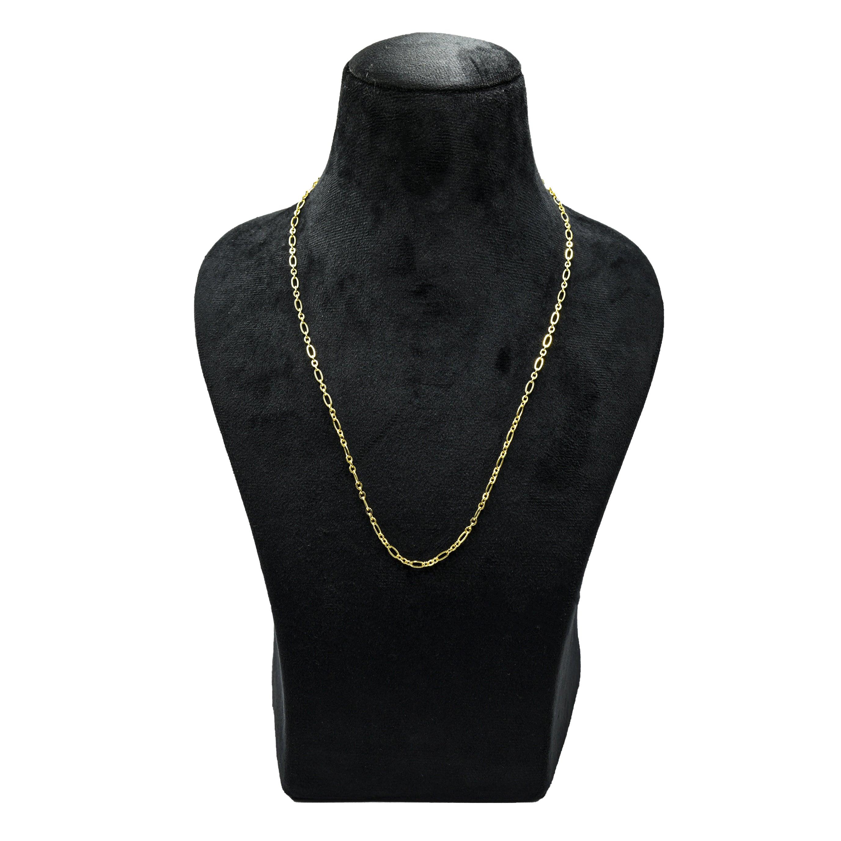 Tiny Oval Brass Gold Plated Chain