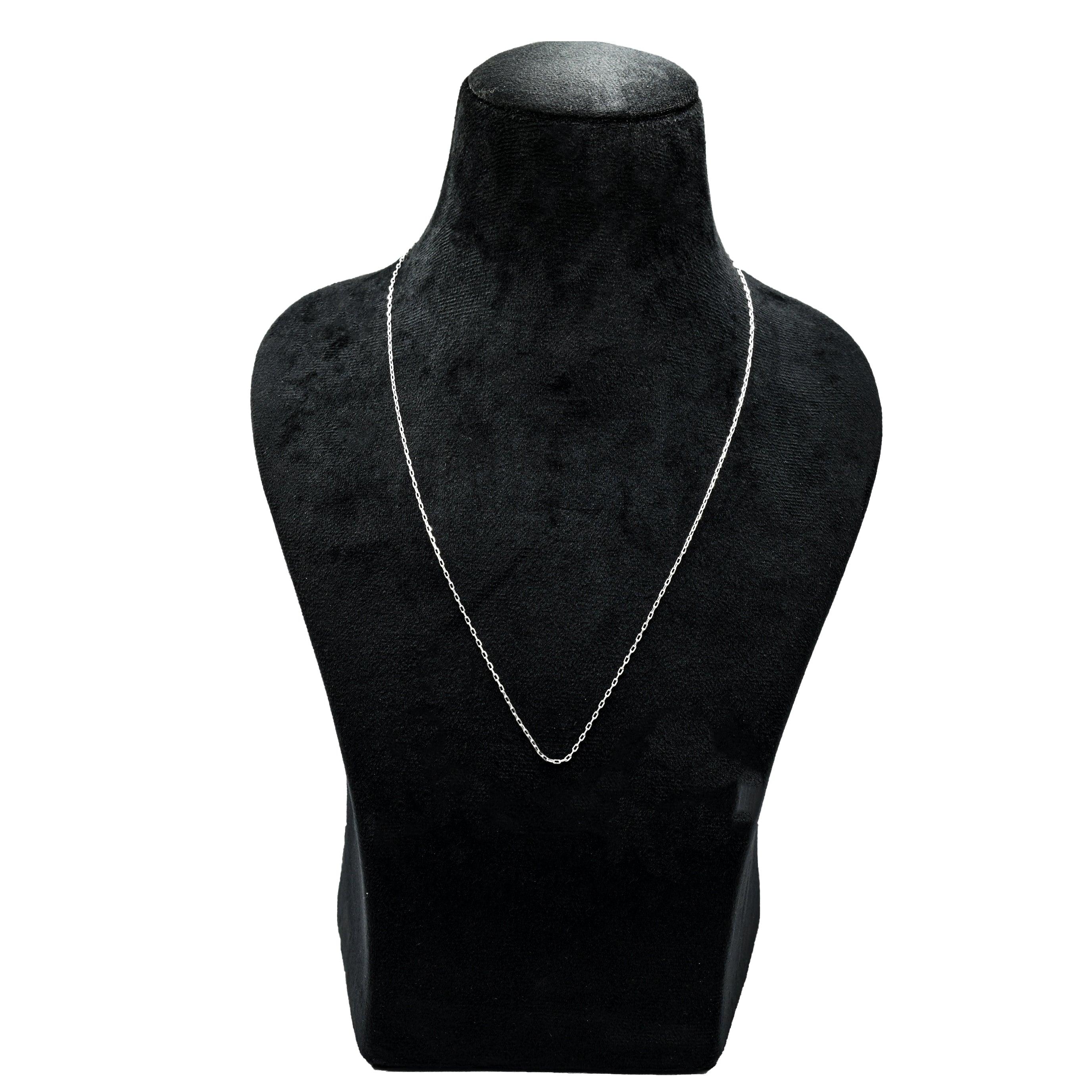 Tiny Paperclip Brass Silver Plated Chain