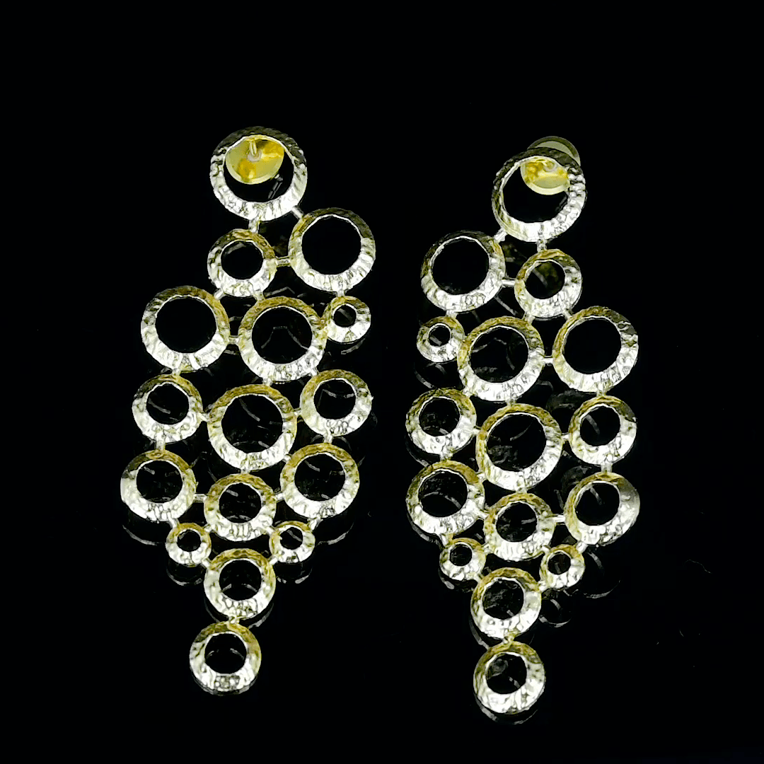 Unique Brass Designer Stud Earring