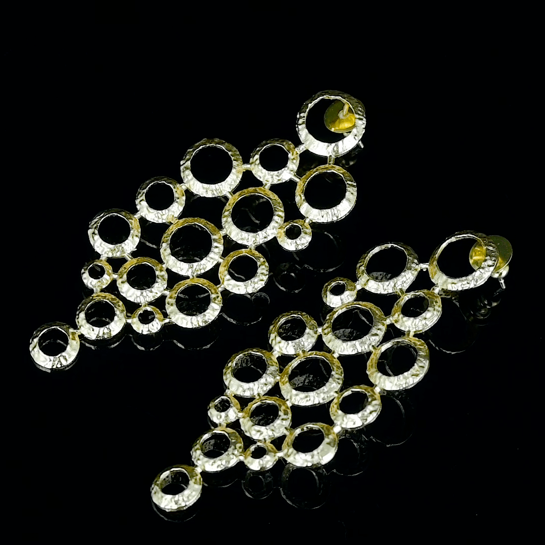 Unique Brass Designer Stud Earring