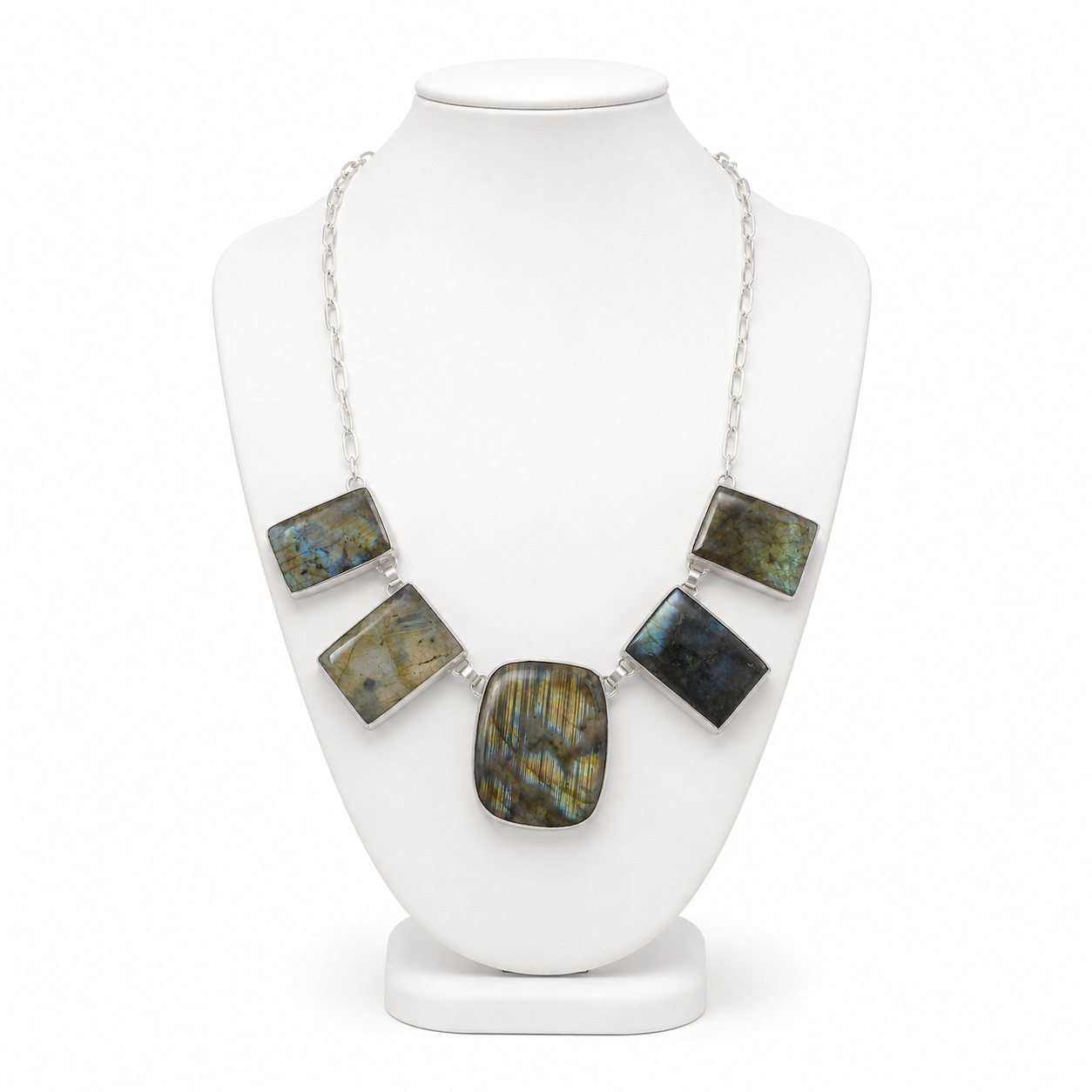 Labradorite Rough Gemstone Necklace