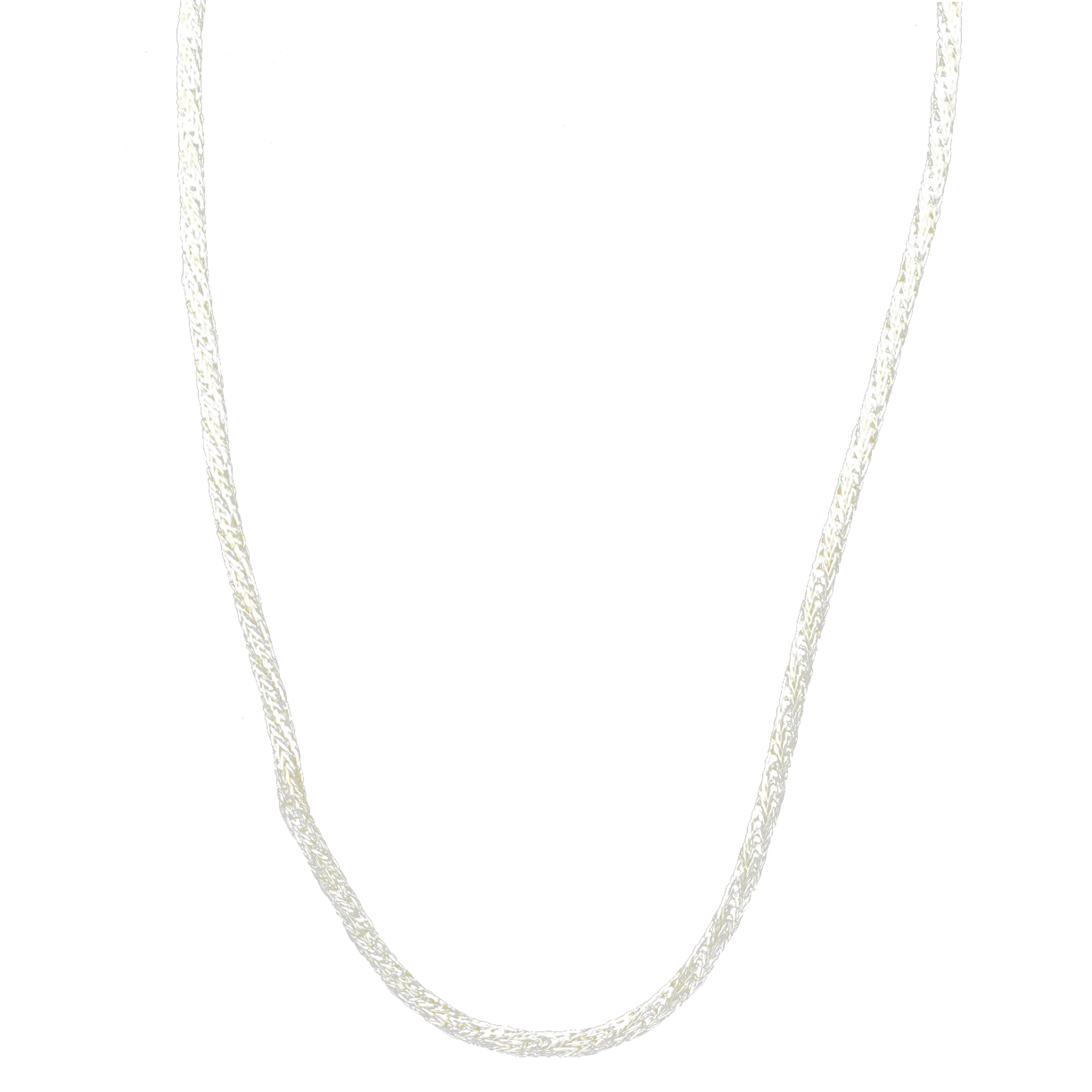 Braided Brass Silver Plated Chain