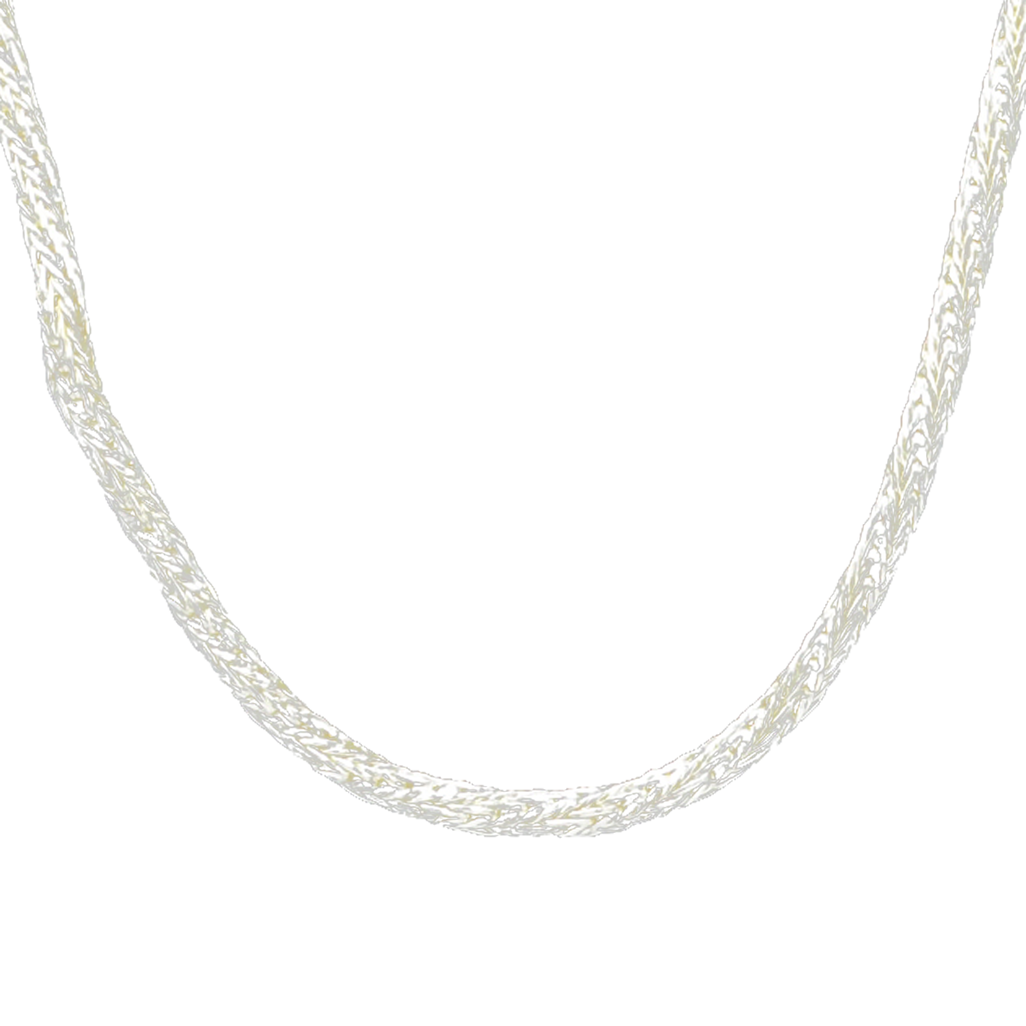 Braided Brass Silver Plated Chain