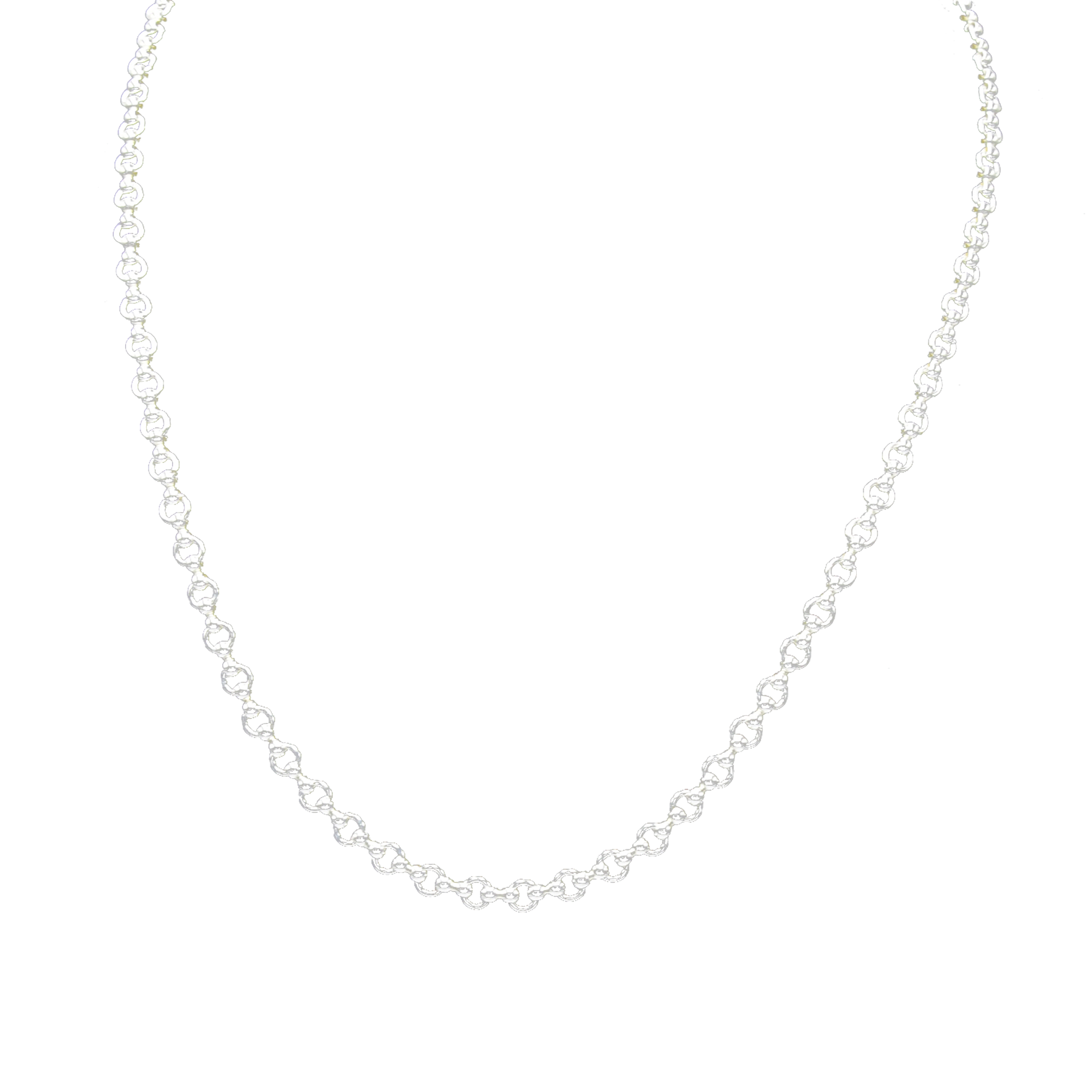 Rolo Brass Silver Plated Chain