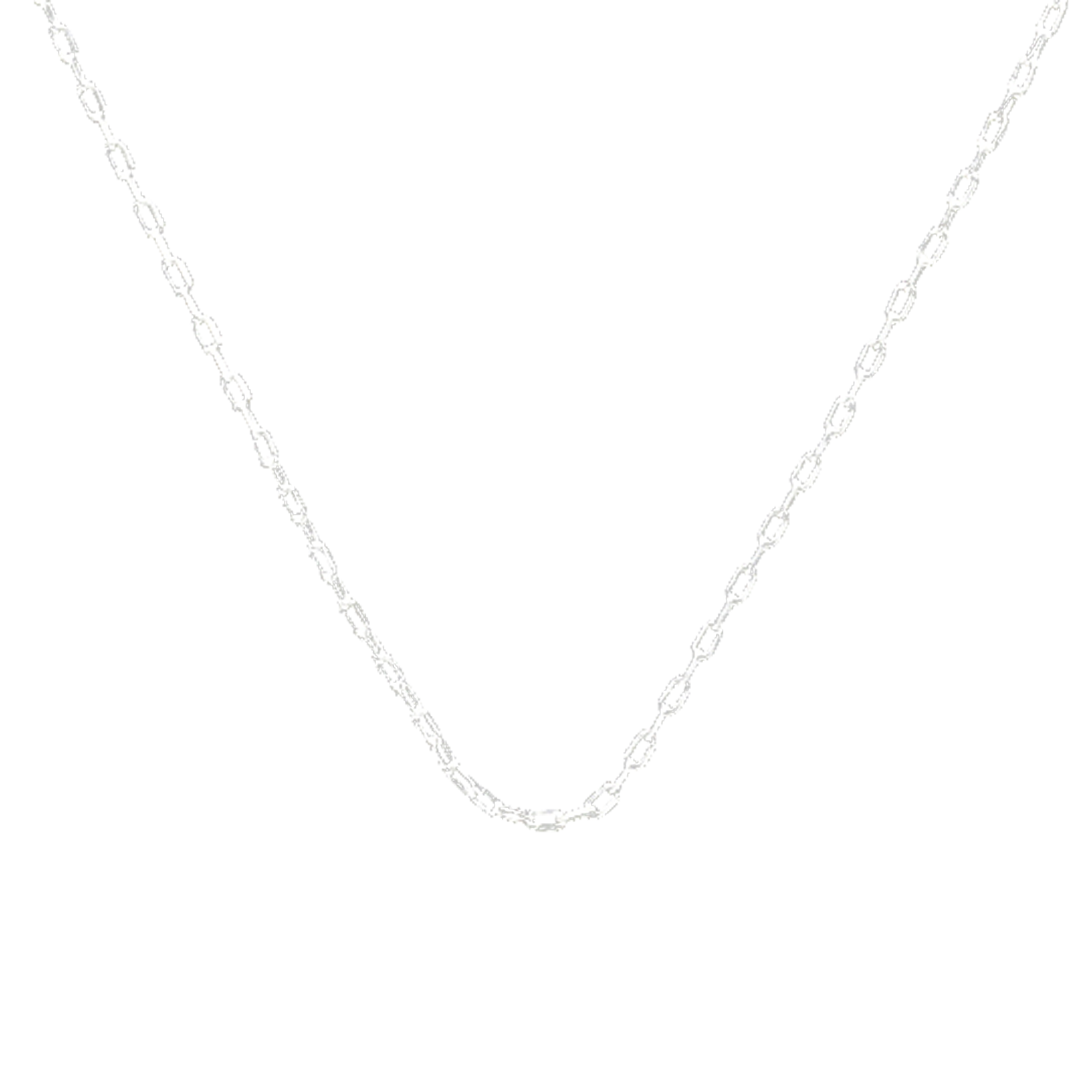Tiny Paperclip Brass Silver Plated Chain