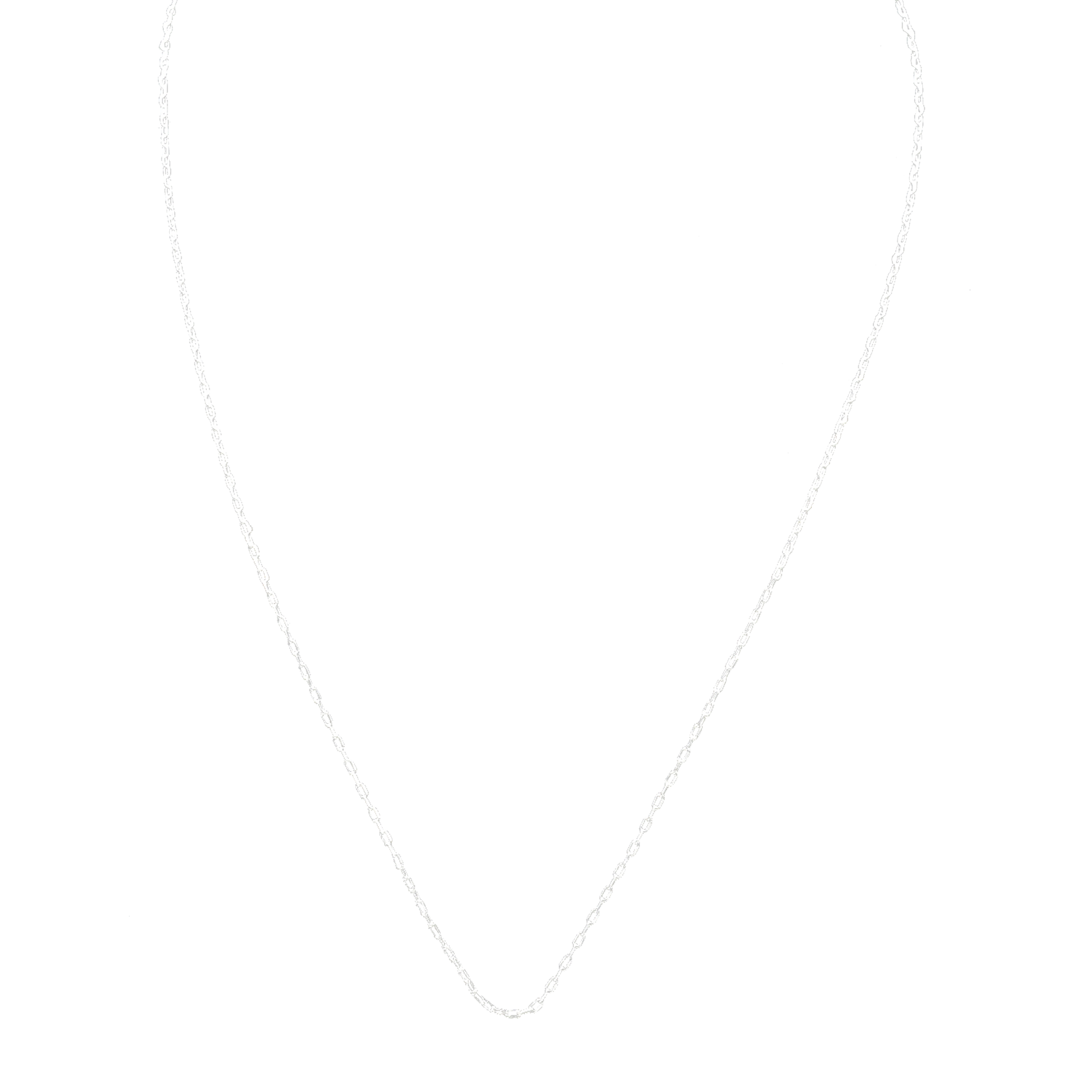 Tiny Paperclip Brass Silver Plated Chain