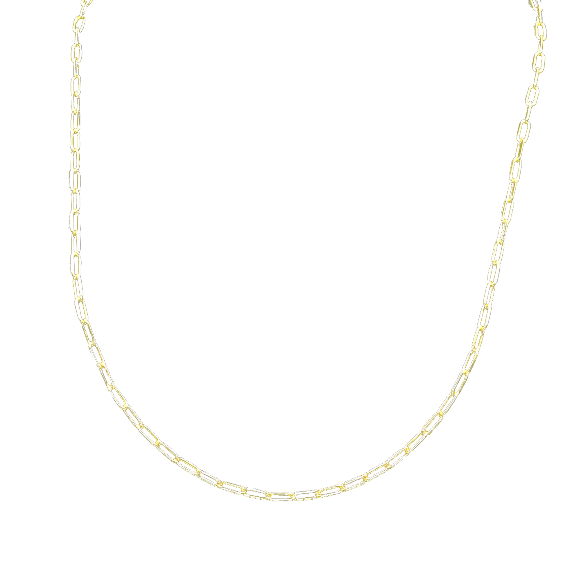 Paperclip Brass Gold Plated Chain
