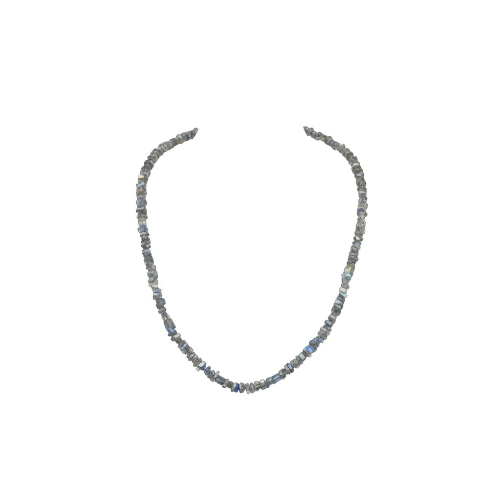 Labradorite Square Beads Necklace