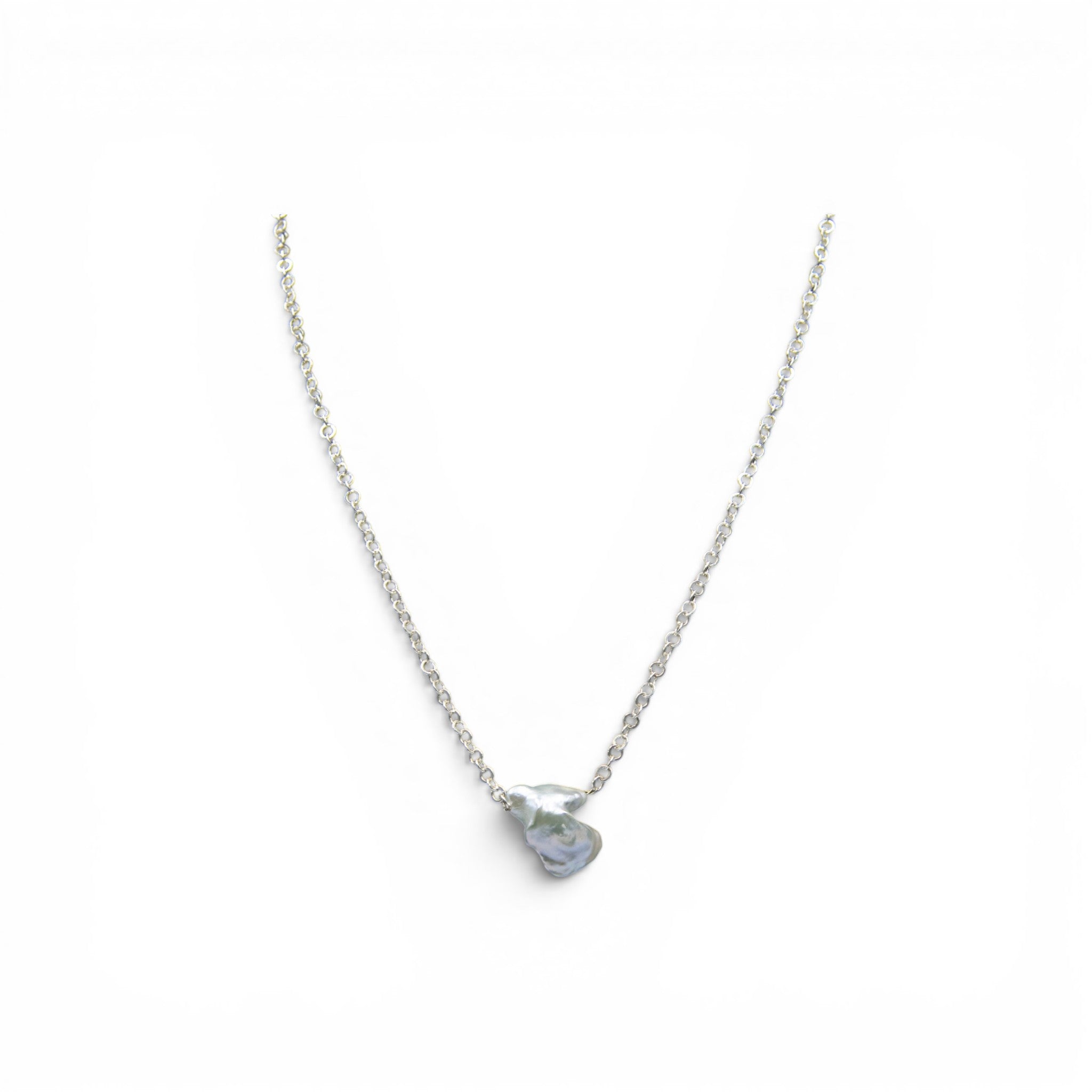 Mabe Pearl Silver Plated Chain Pendant