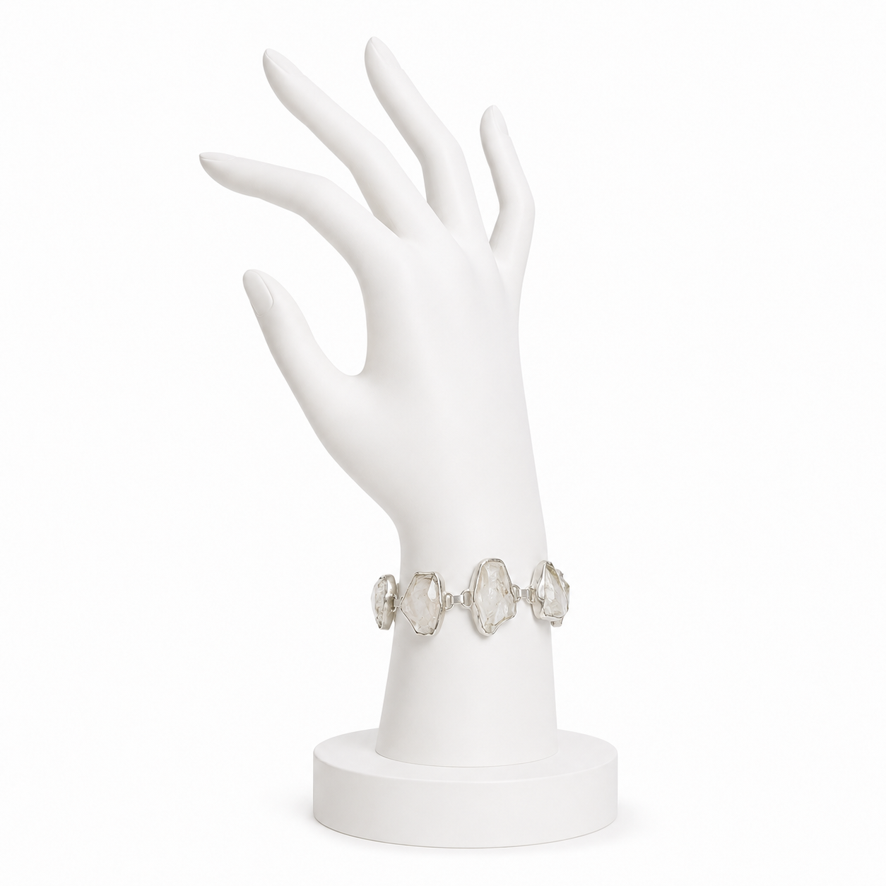 Crystal Quartz Rough Gemstone Bracelet
