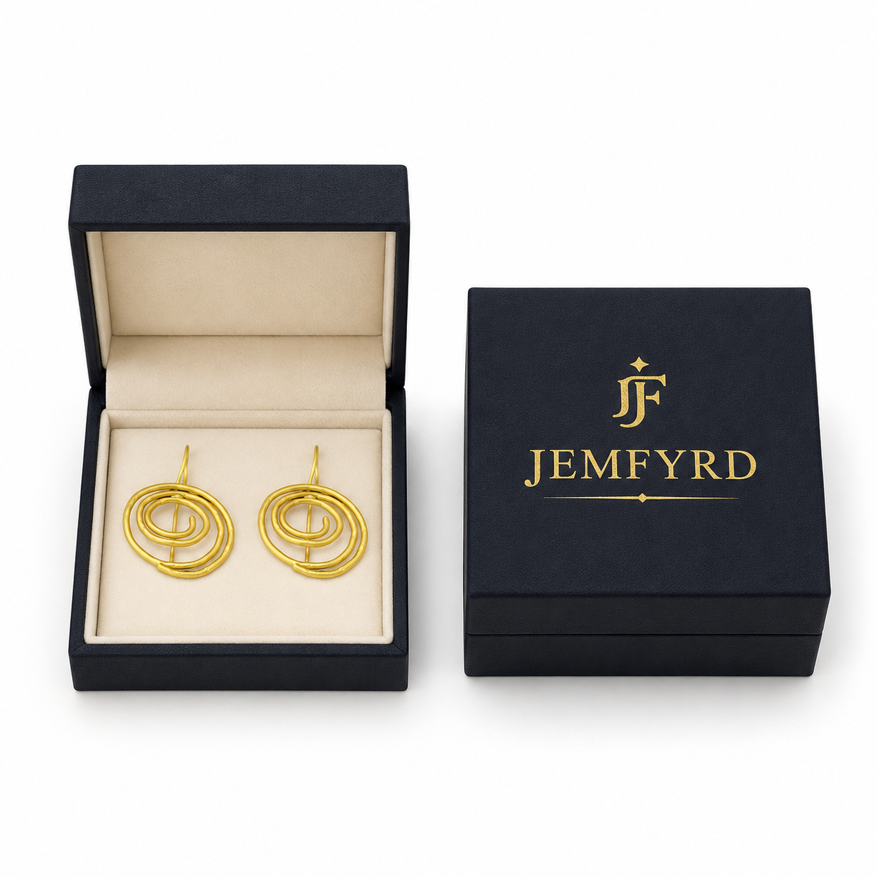 Swirl Gold Plated Hook Earring