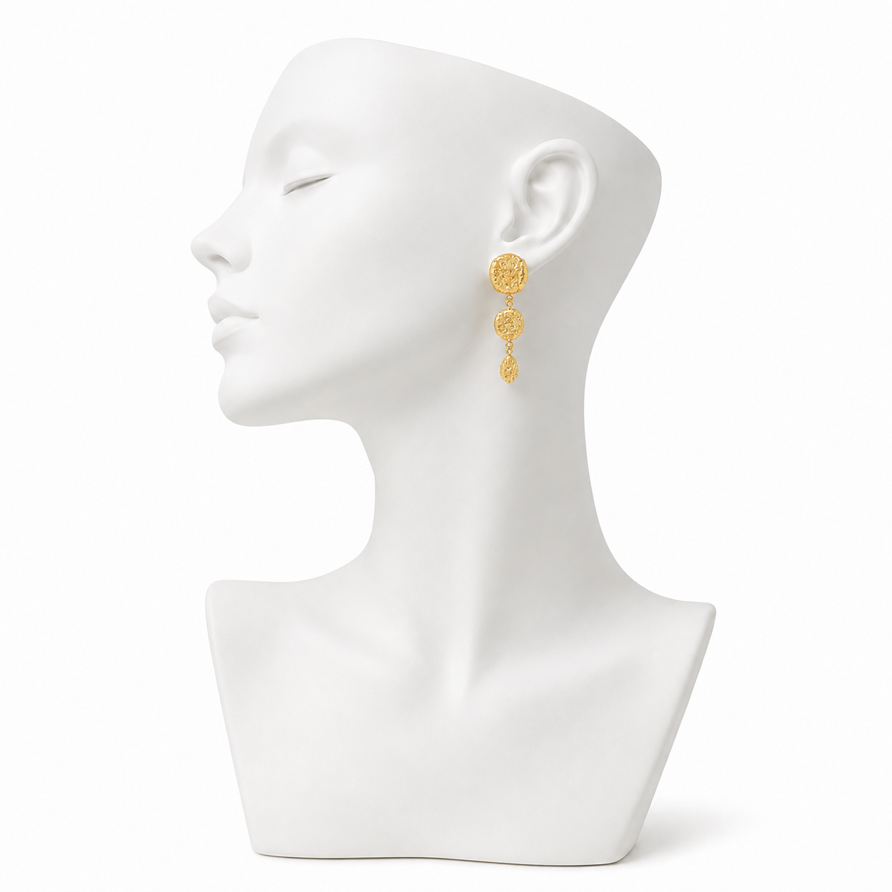 Brass Flash Gold Plating Tempest Stud Earring