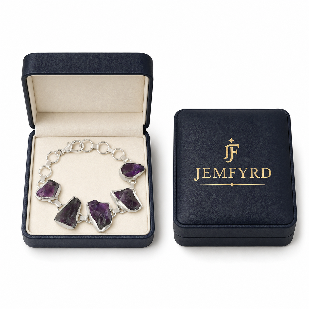 Amethyst Rough Gemstone Bracelet